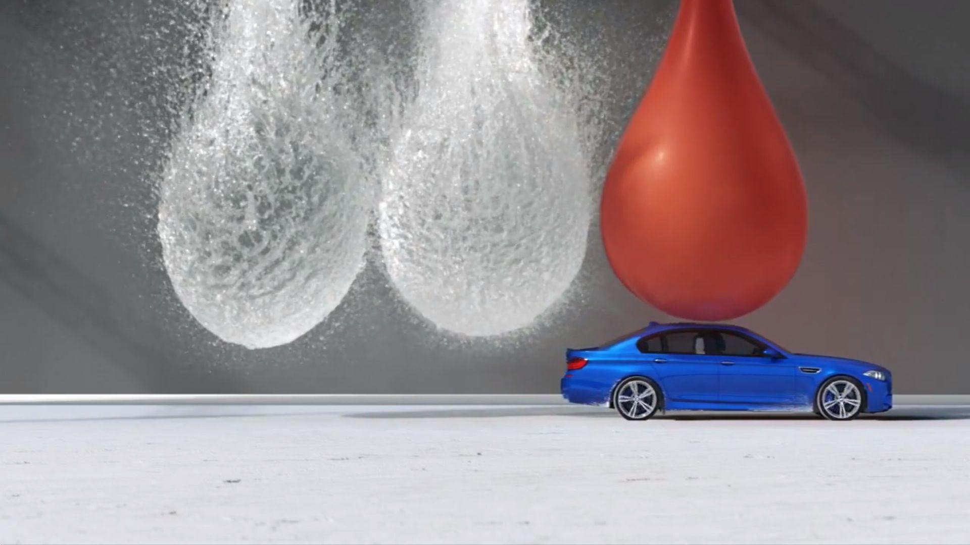 Car, slow motion, bmw, hd, balloons, hd, free HD Wallpaper