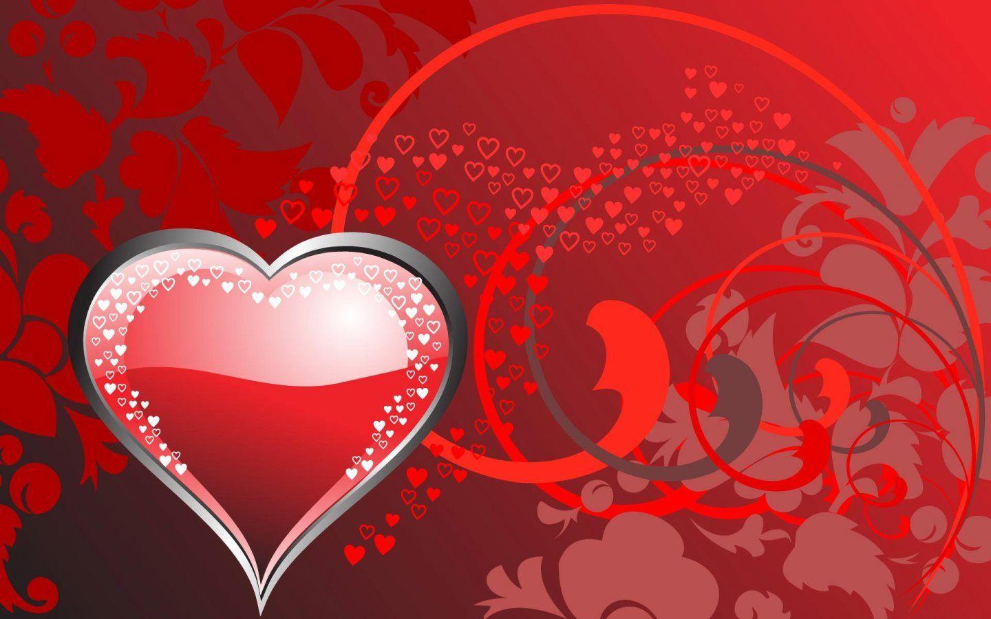 Wallpaper For > Red Heart Wallpaper
