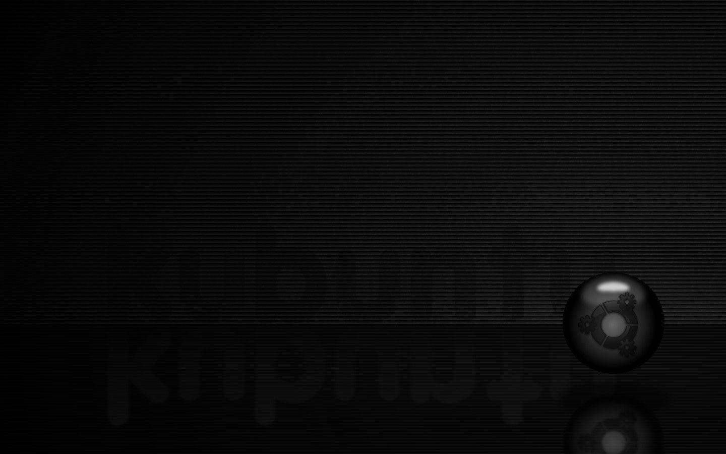 Preview Kubuntu Black Widescreen Wallpaper