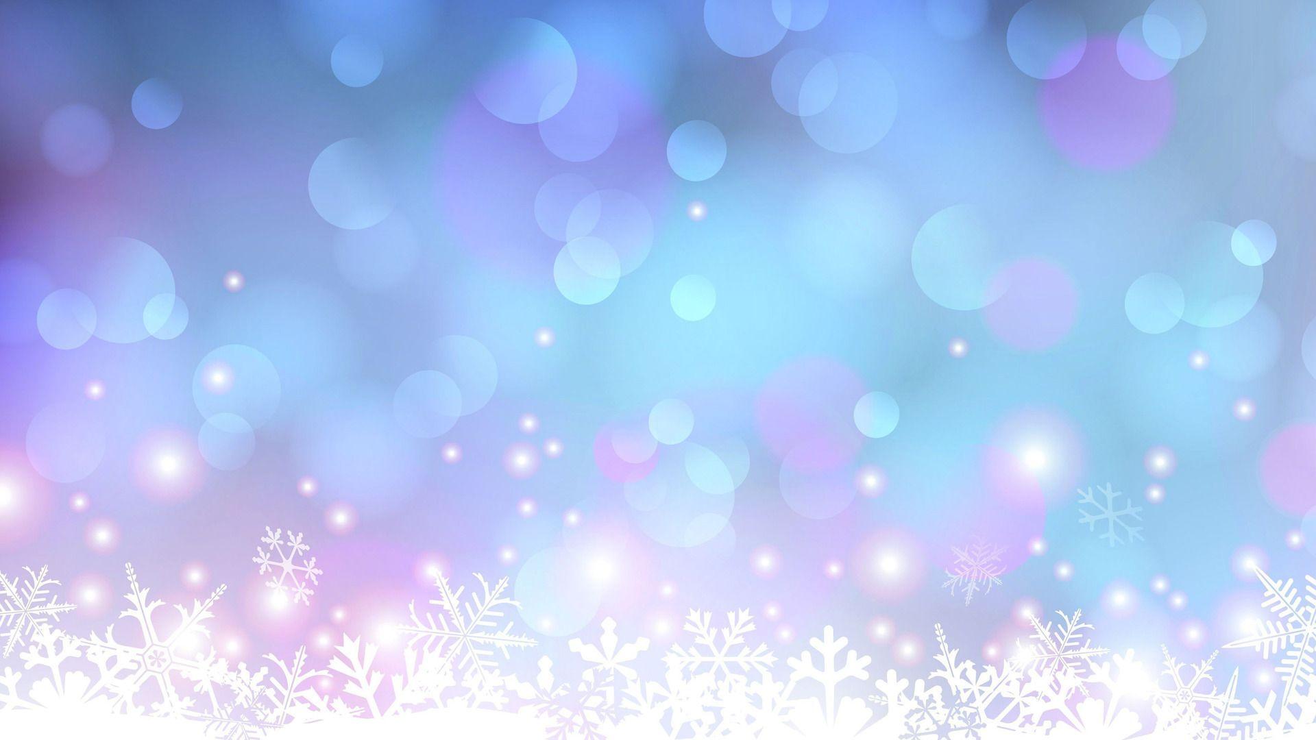 Light circles and snowflakes wallpaper #