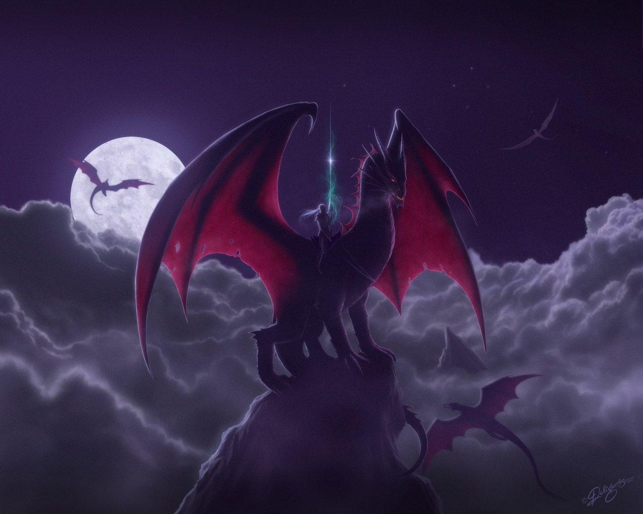 Night Clouds Dragons wallpaper from Dragons wallpaper