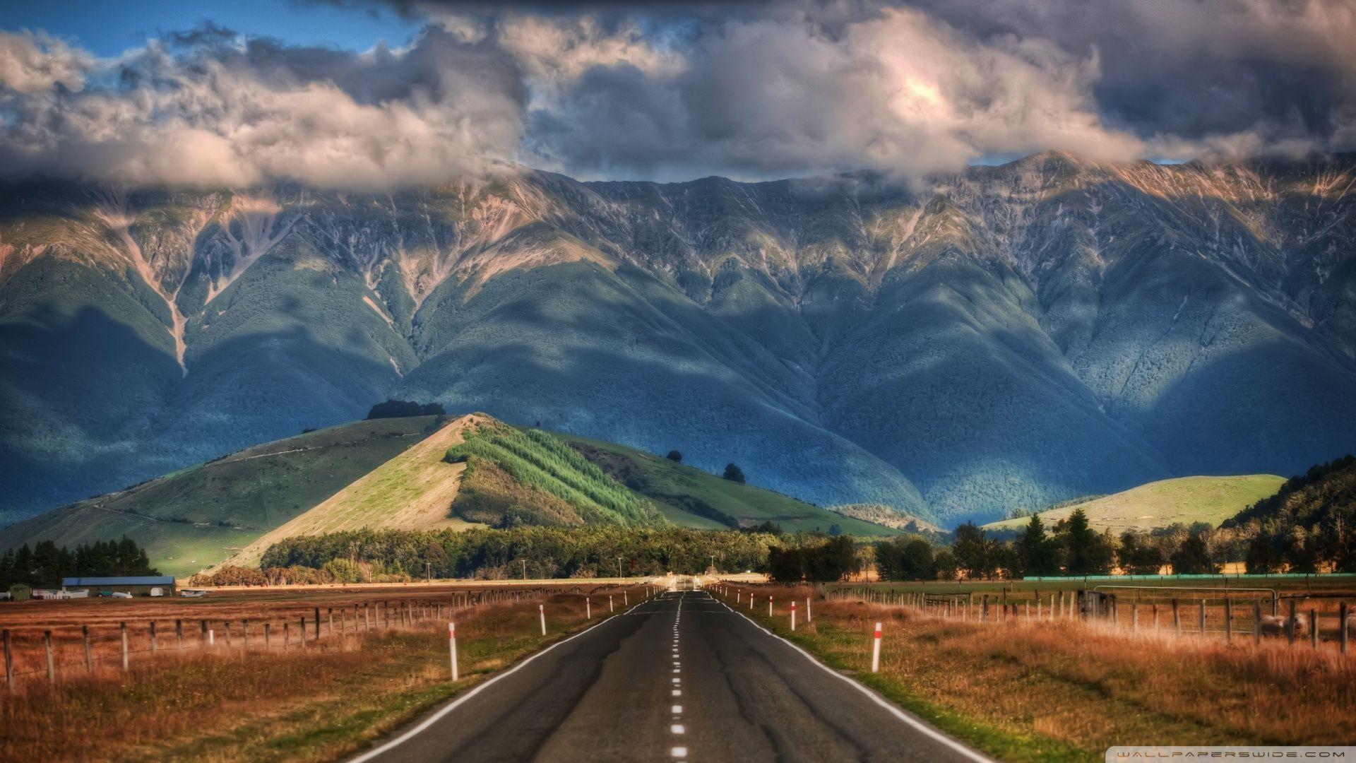 Download Road In New Zealand Wallpaper 1920x1080