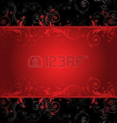 Wallpaper For > Red And Black Flower Background