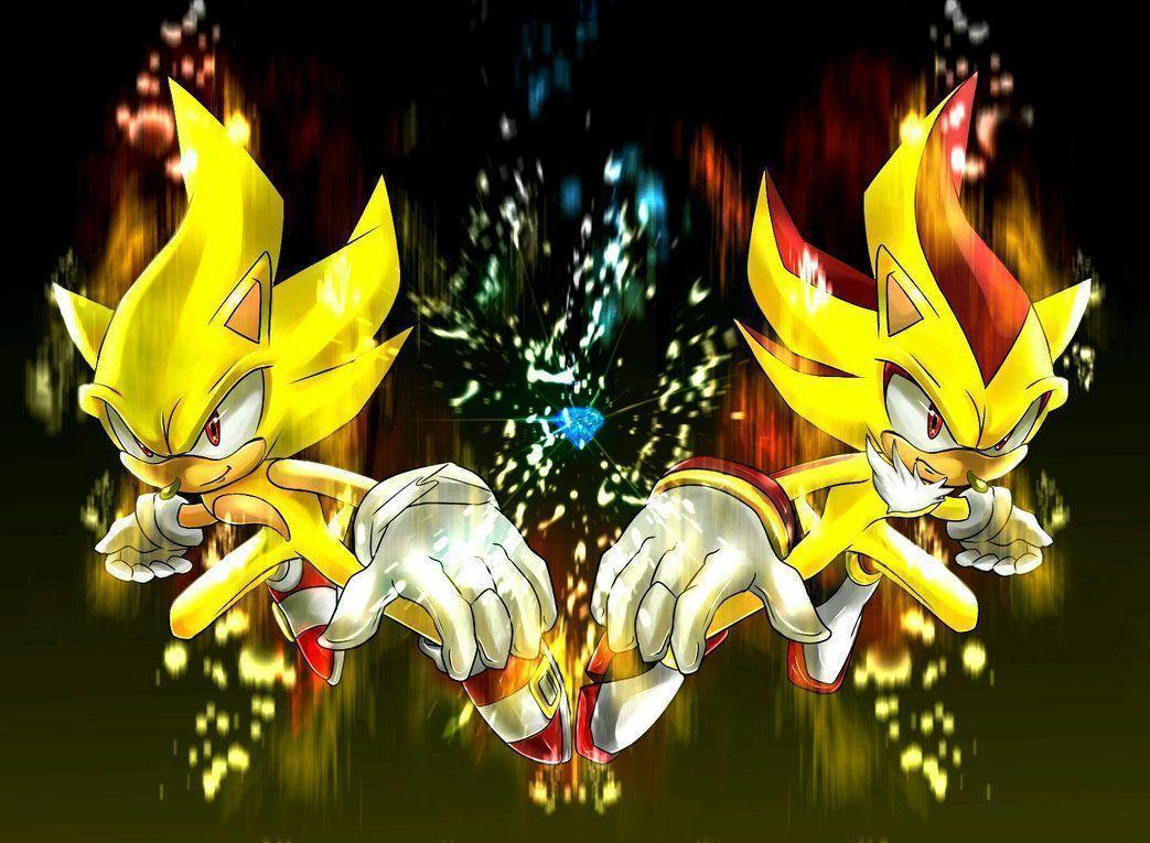 Super Sonic And Super Shadow Wallpapers Wallpaper Cave