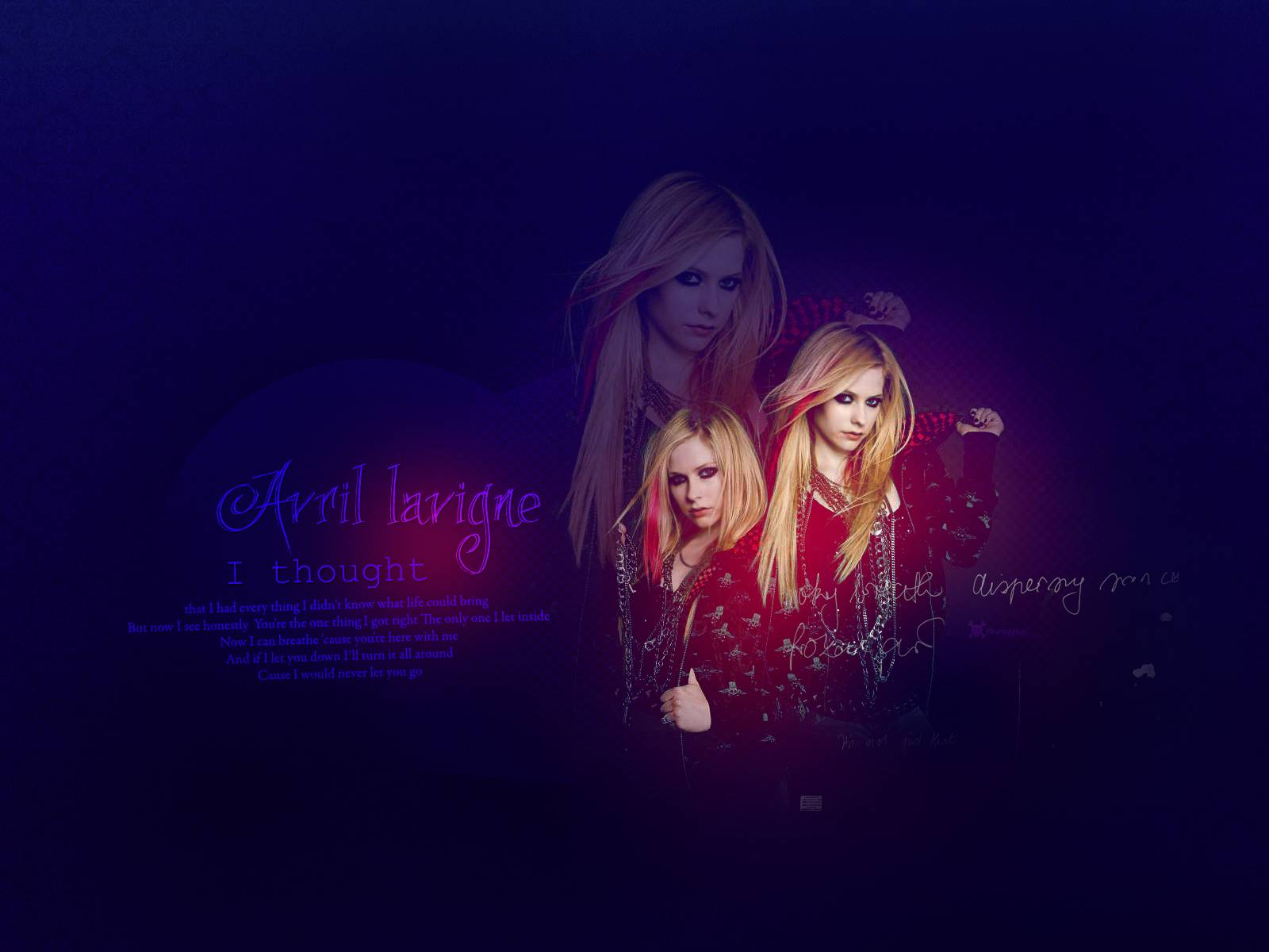 cute avril background Lavigne Wallpaper