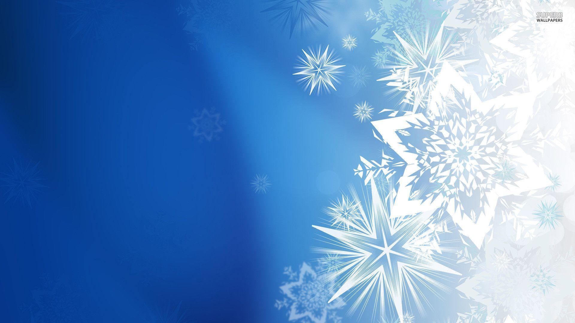 Blue Snowflake Background HD Wallpaper Background Photo 57425