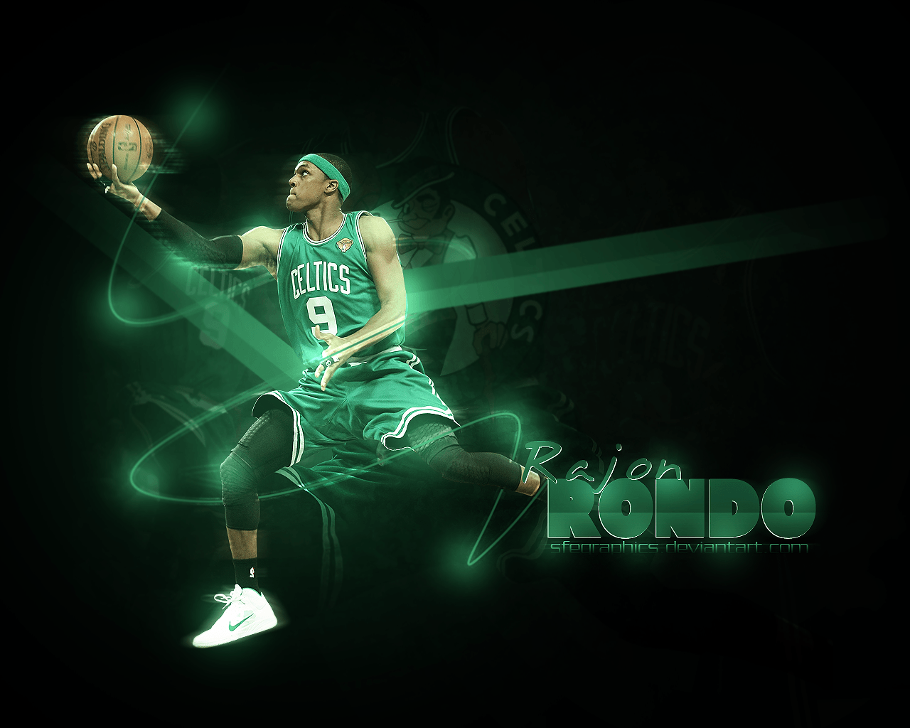 Rajon Rondo Boston Celtics Basketball Wallpaper 2012
