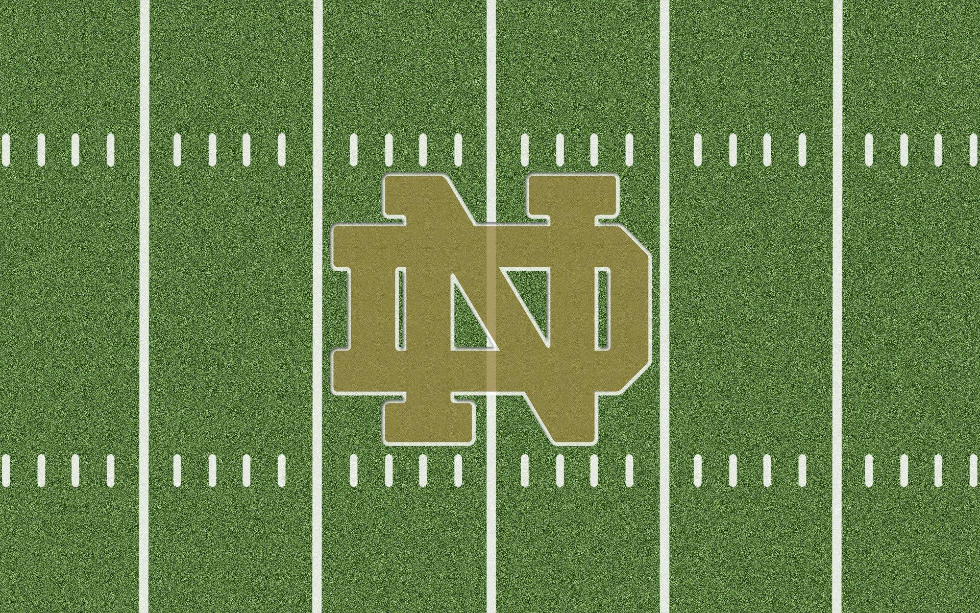 Notre Dame Logo On Football Field
