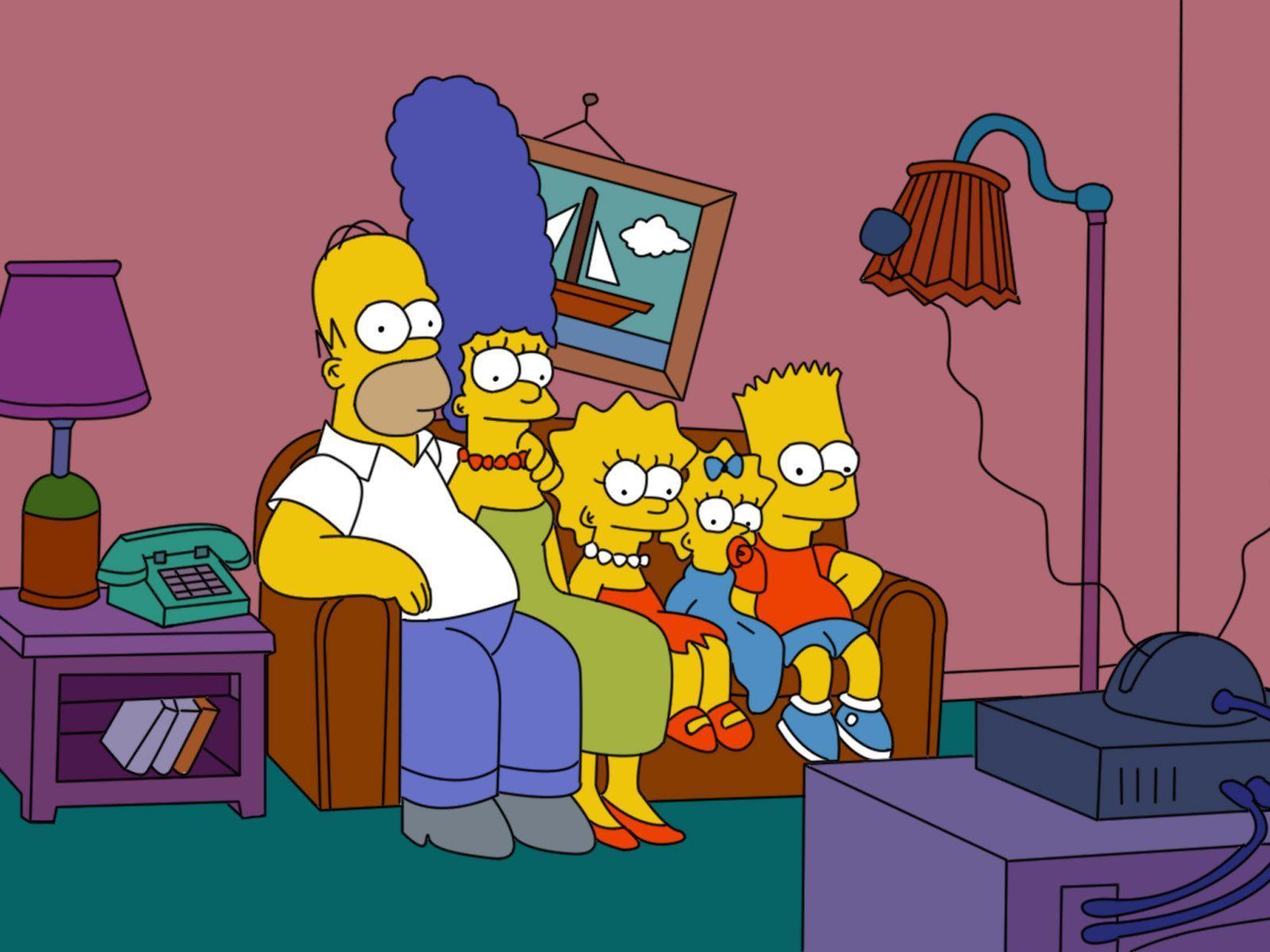 The Simpsons on the Couch Background For Free Download. Cartoons