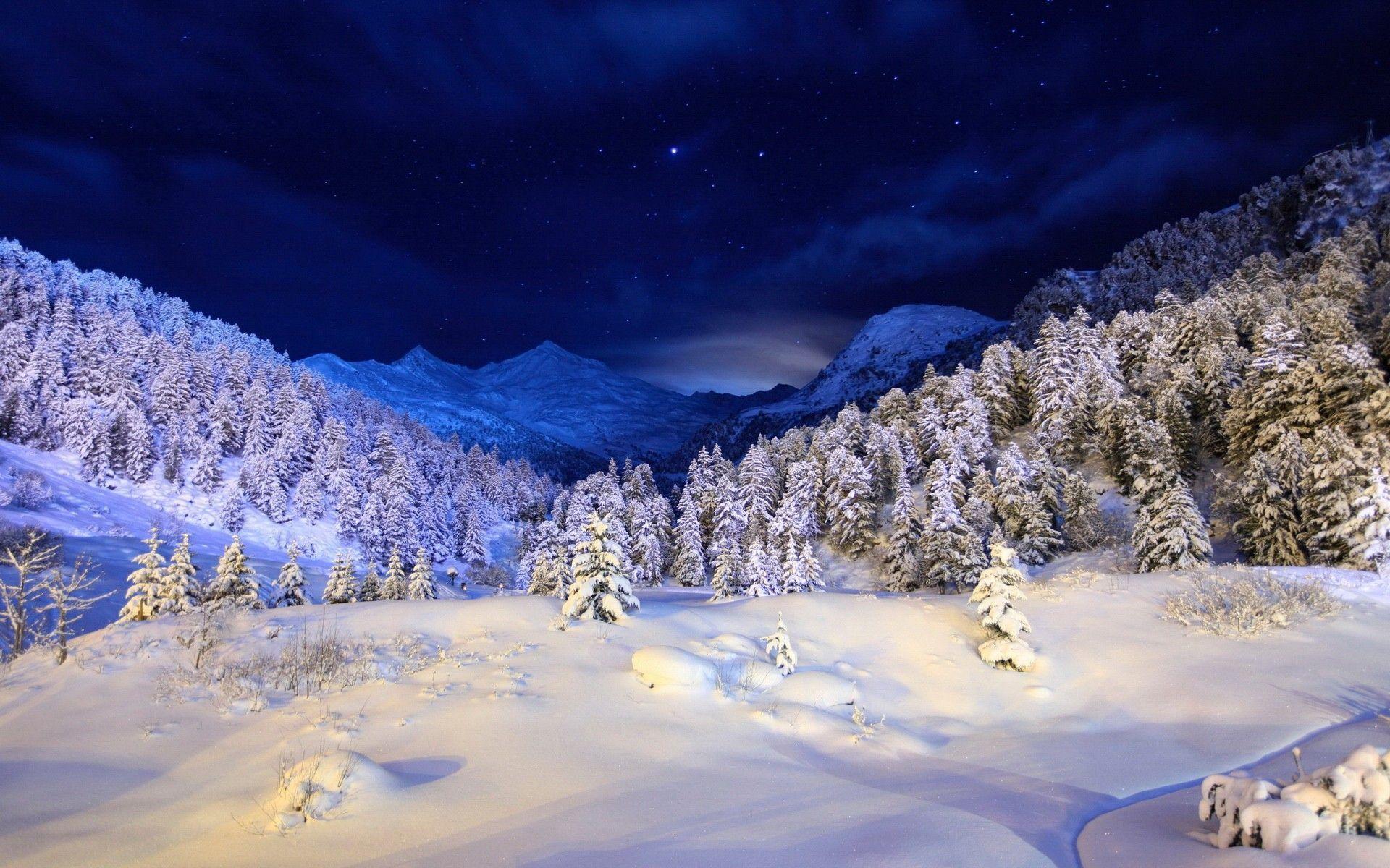 Wallpaper For > Beautiful Winter Landscape Wallpaper