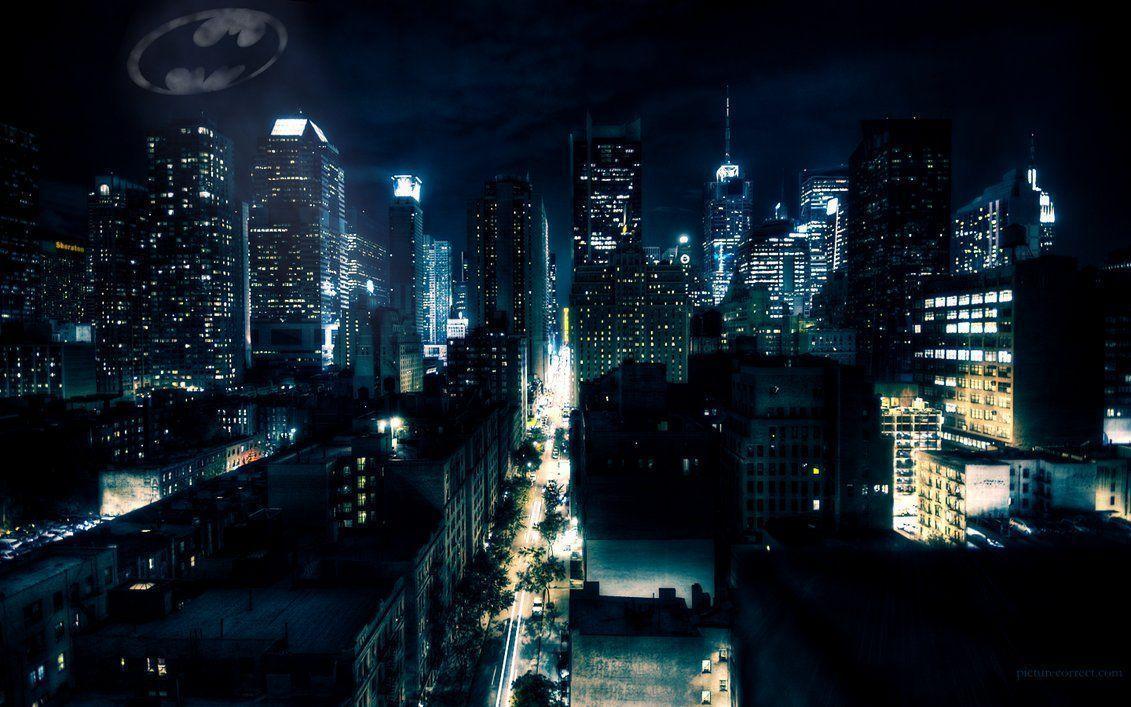 panaromic gotham city  Dark knight wallpaper, The dark knight poster, Dark  knight