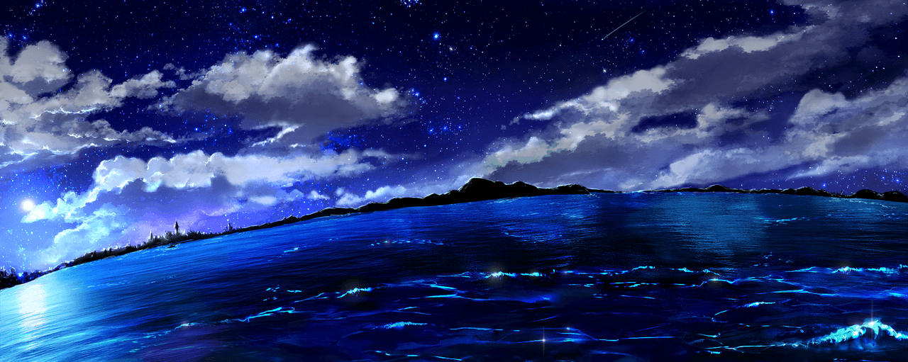 Stock Night Sky Ocean By Rin Shiba