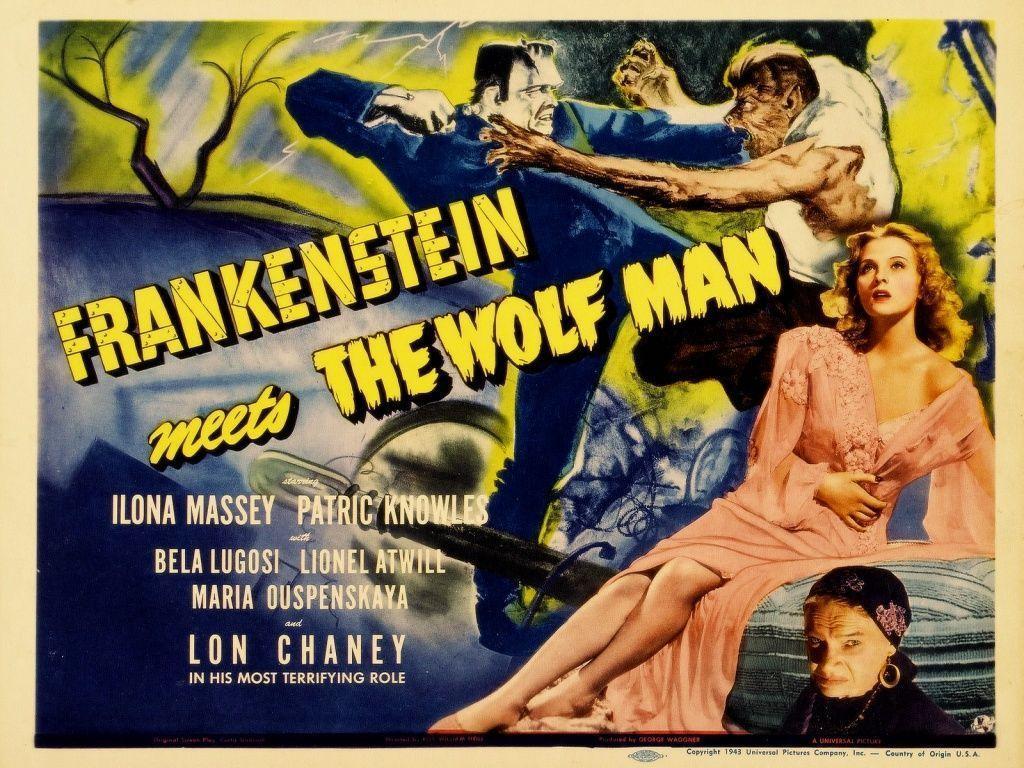 Frankenstein meets the Wolfman desktop PC and Mac wallpaper
