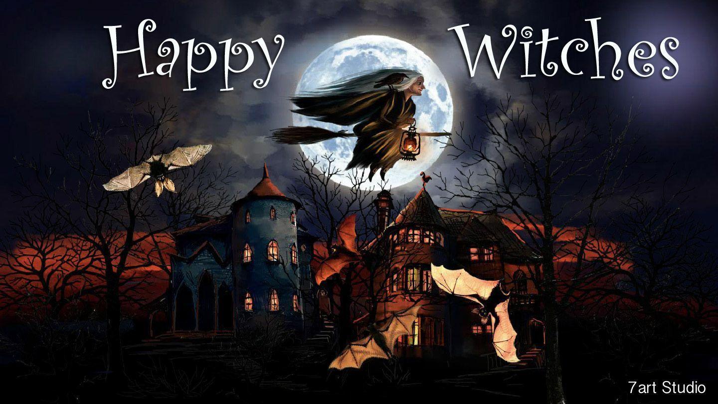 7art Happy Witches screensaver and live animated wallpaper