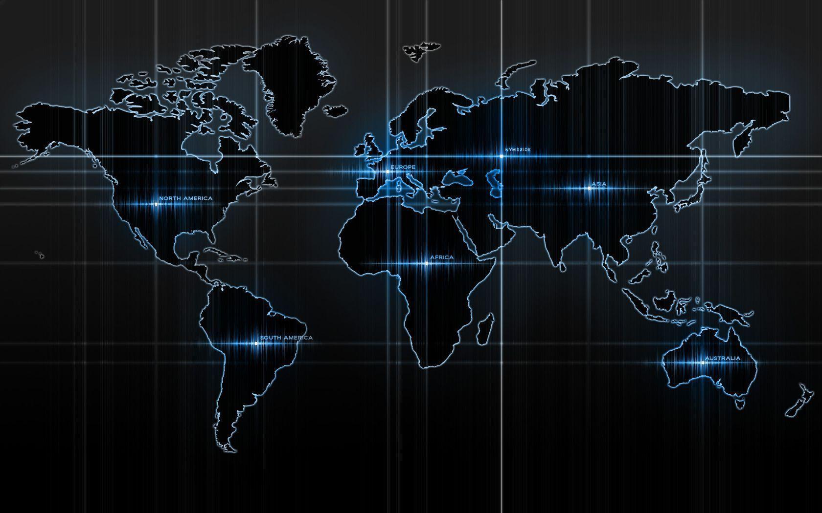 World Map widescreen wallpaper. Wide