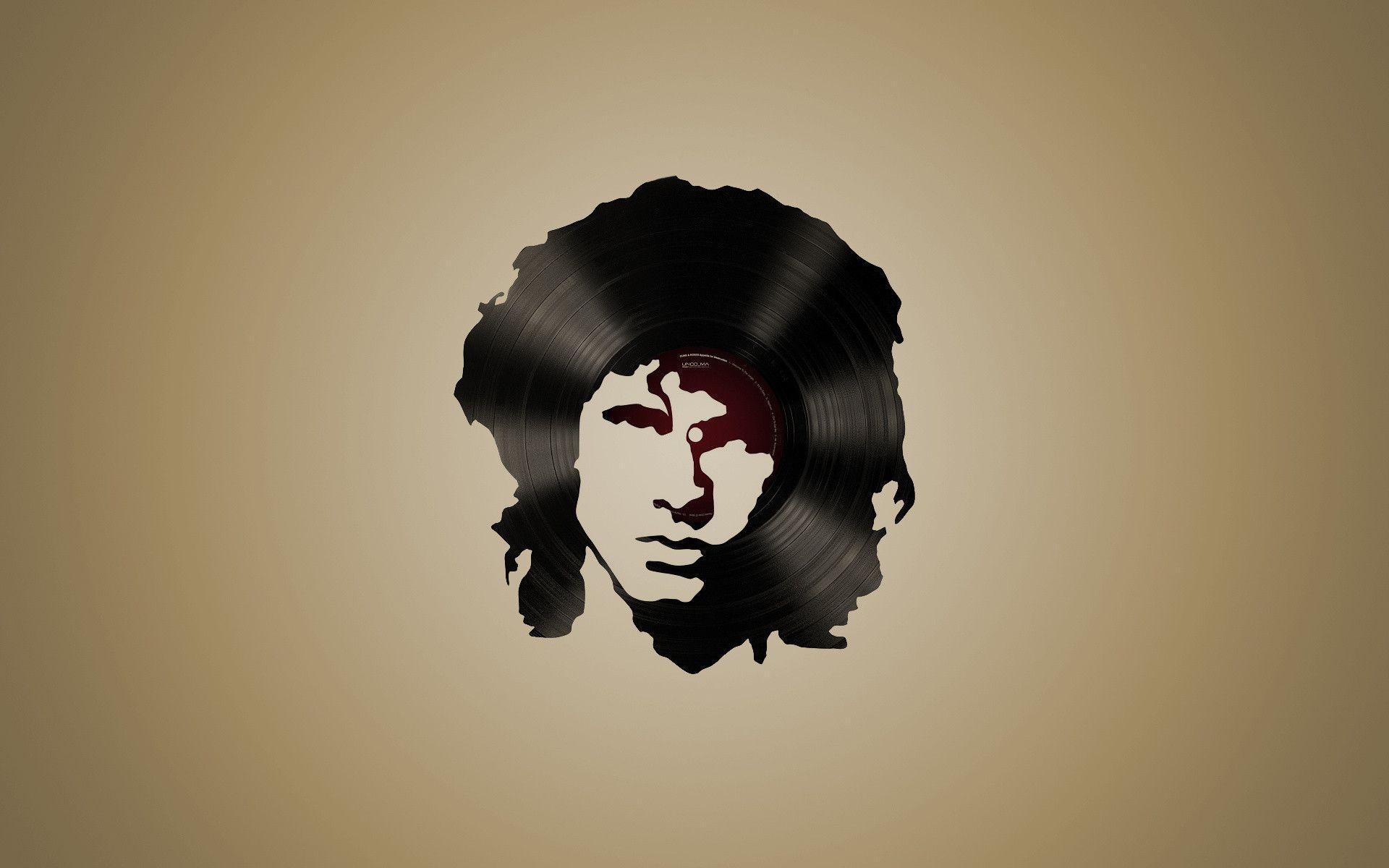 Download wallpaper vinyl, vinyl, Jim Morrison, Creativity free