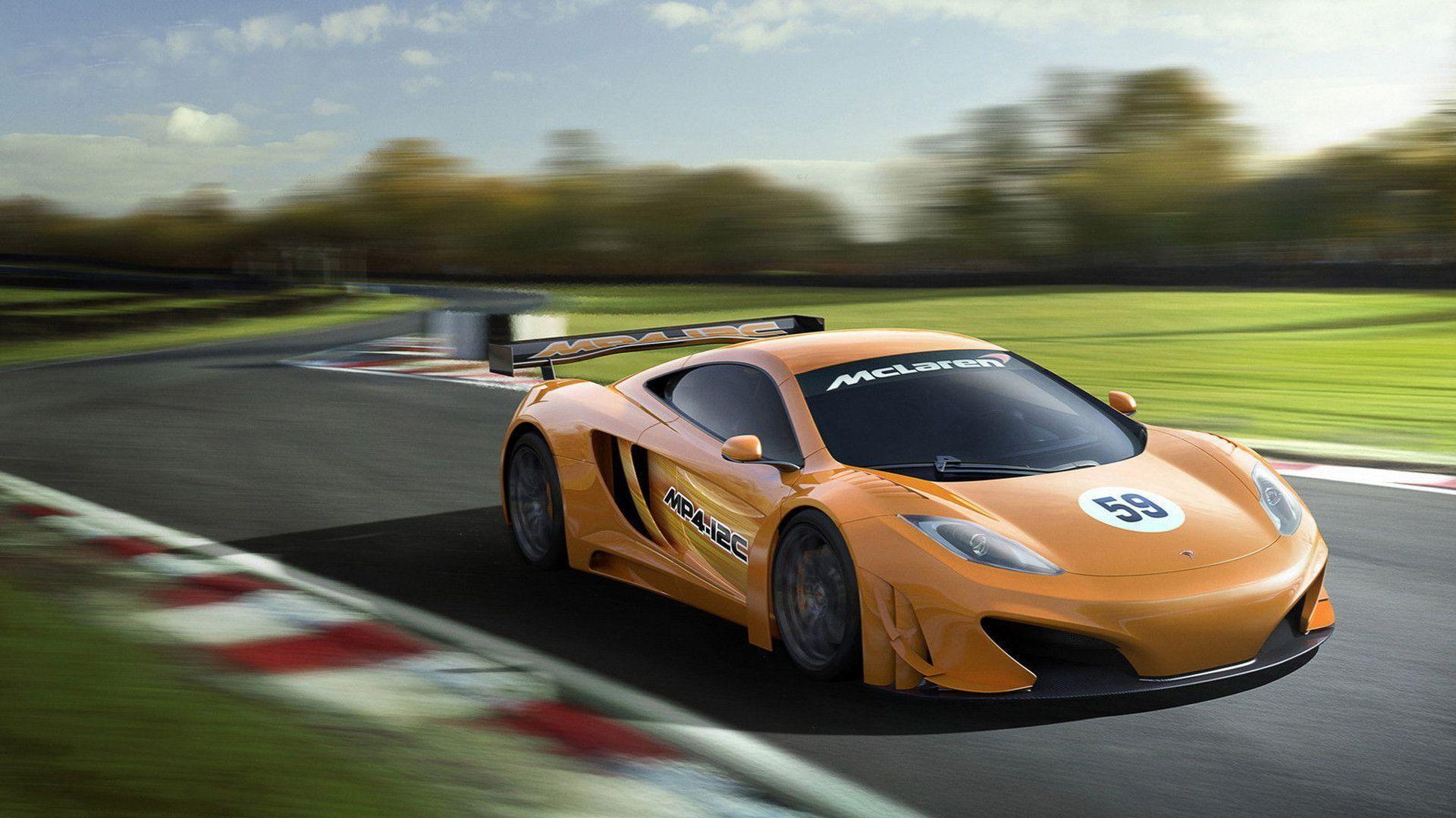 Yellow McLaren MP4 12C GT3 Wallpaper
