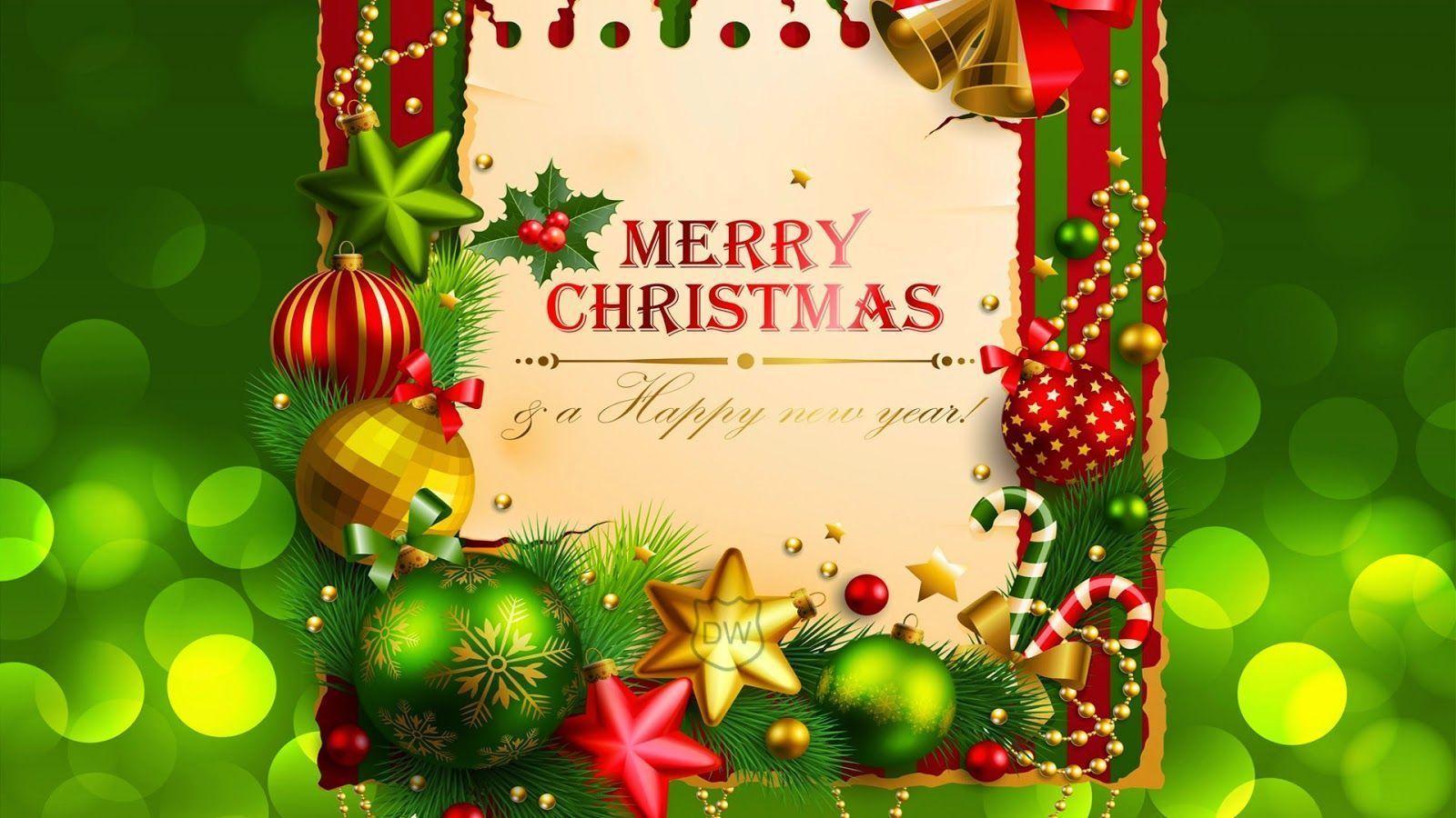Merry Christmas & Happy New Year 2015 Wallpaper Image HD