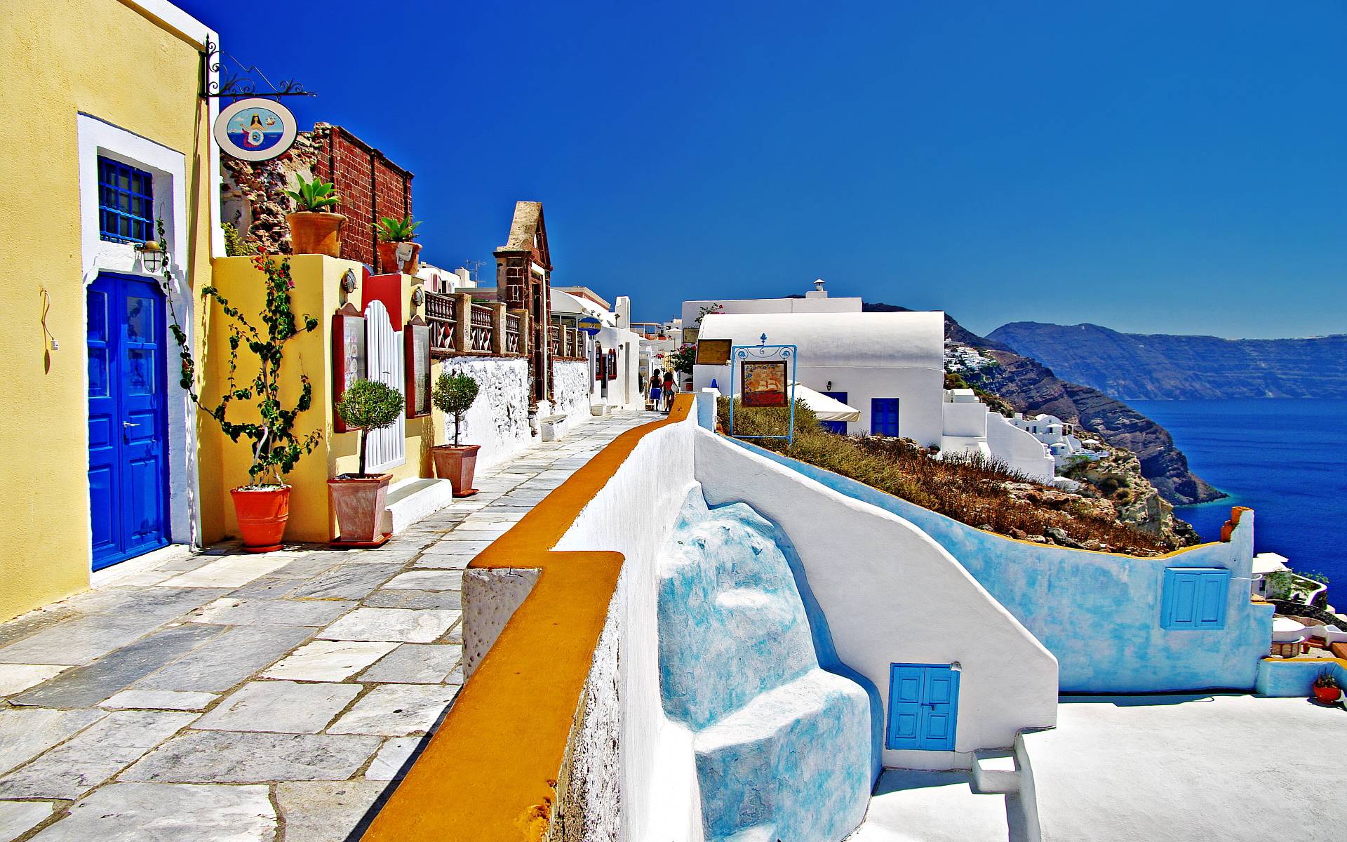 Greece oia santorini Wallpaper