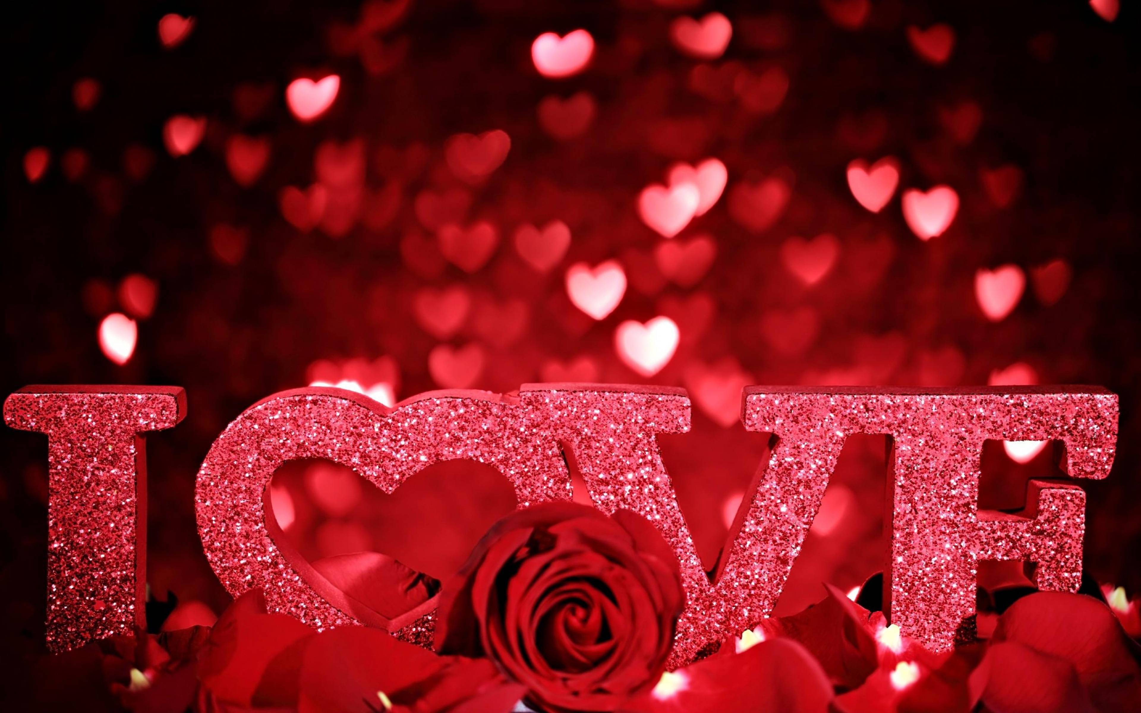 3D Love Valentine Roses HD Wallpaper Wallpaper