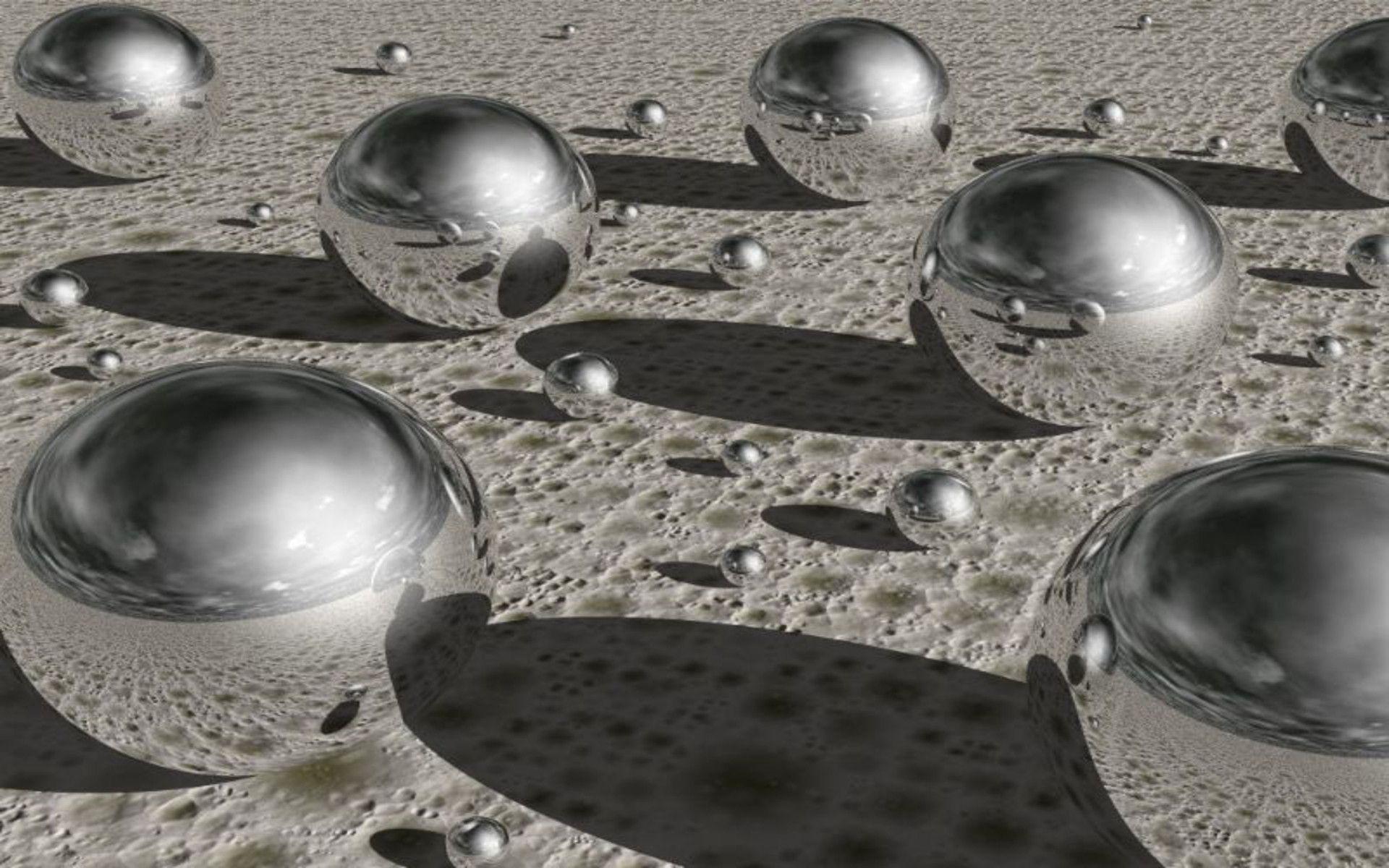 Abstract Chrome Balls free background