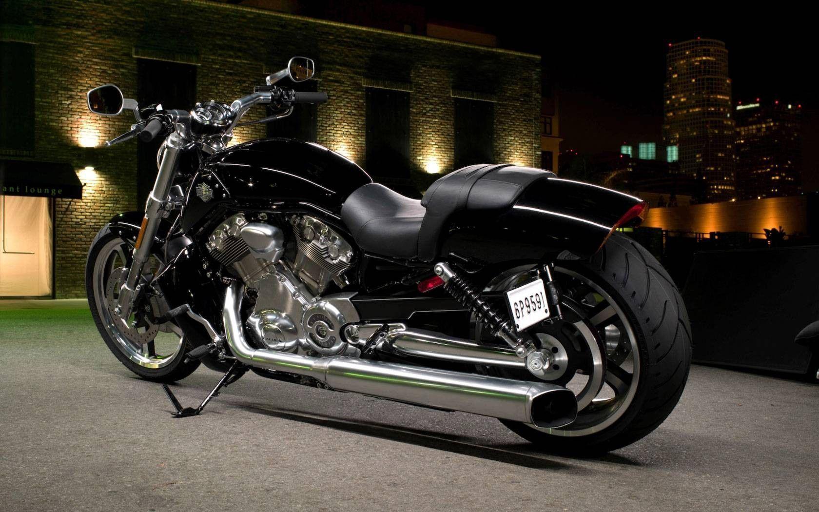 Black Harley Davidson Motorcycle HD Desk HD Wallpaper
