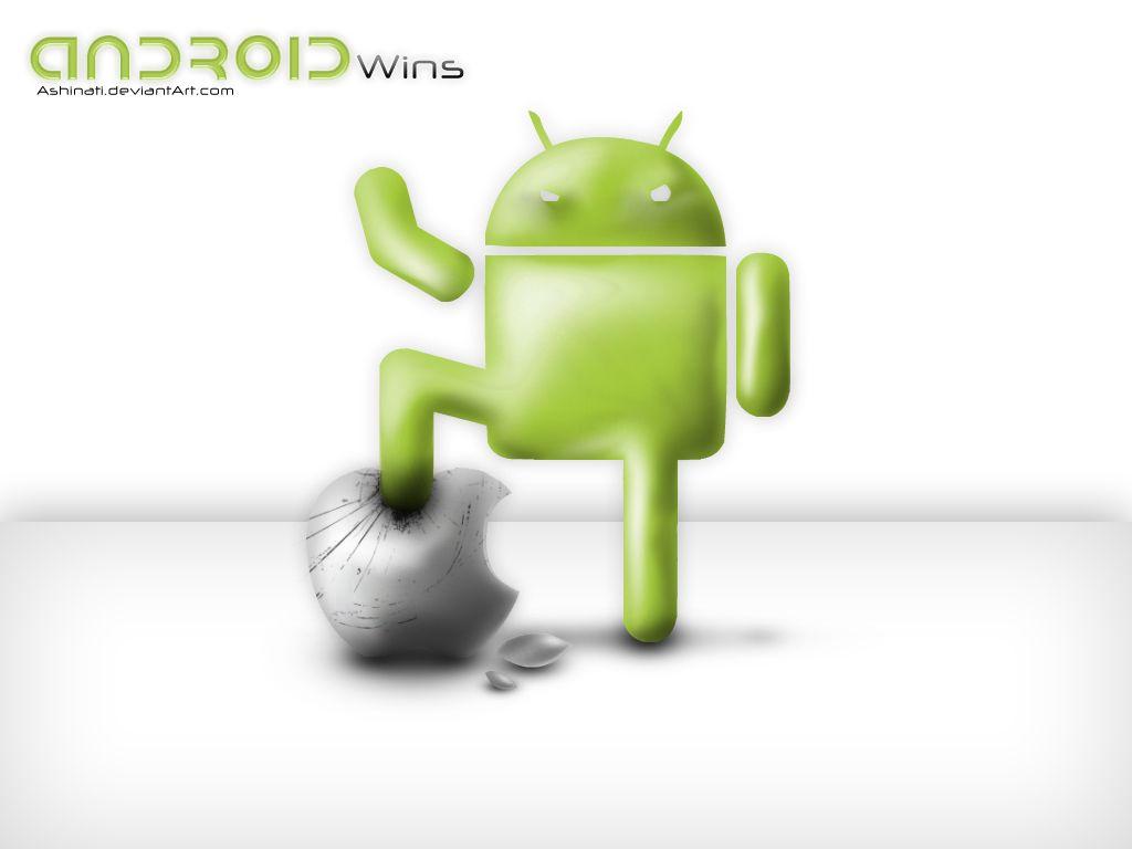 image For > Apple Vs Android Wallpaper Apple Wins