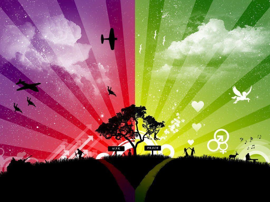 Wallpaper For > Peace And Love Background For Desktop