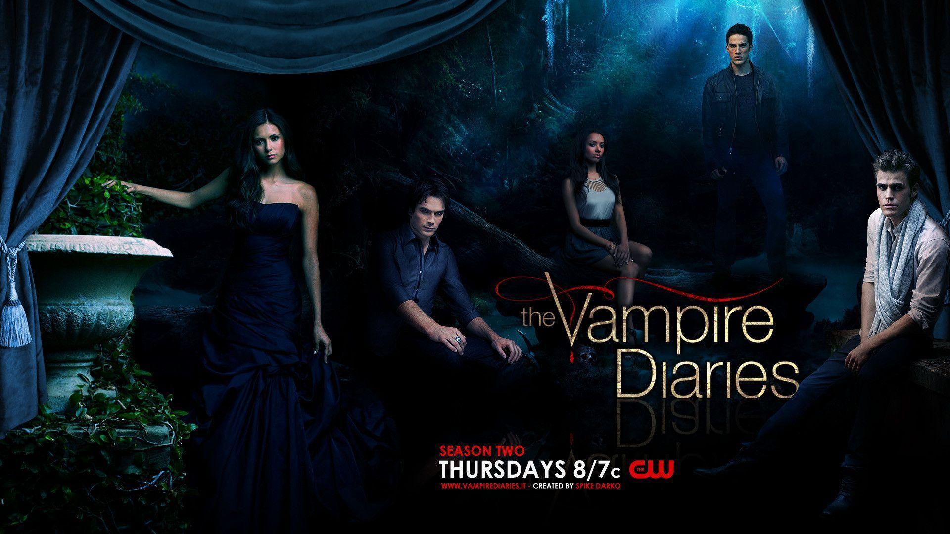 Wallpaper For > Vampire Diaries Cast Wallpaper