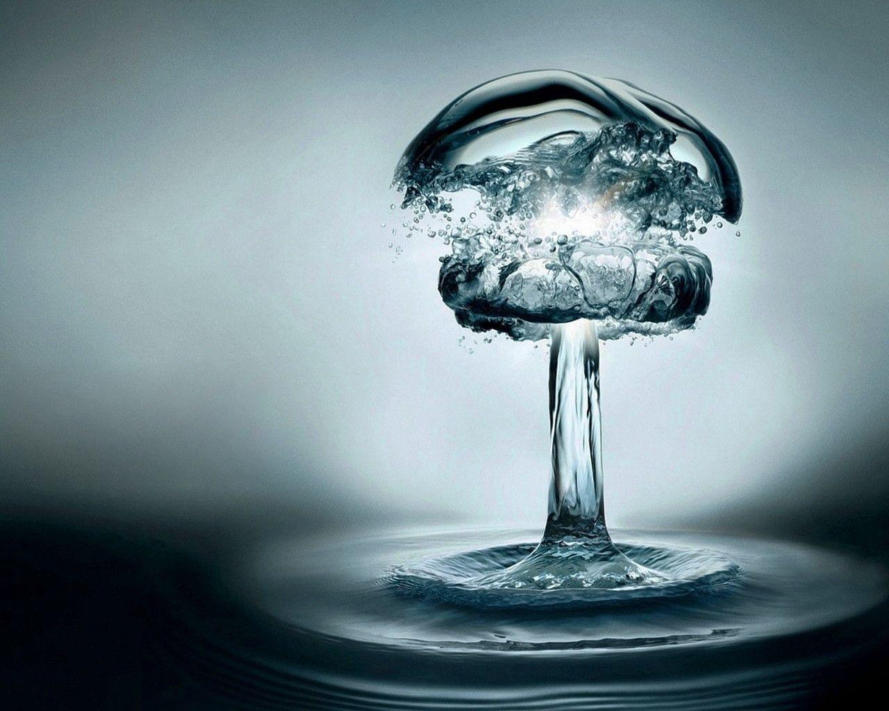 Atomic water explosion wallpaper, music and dance wallpaper