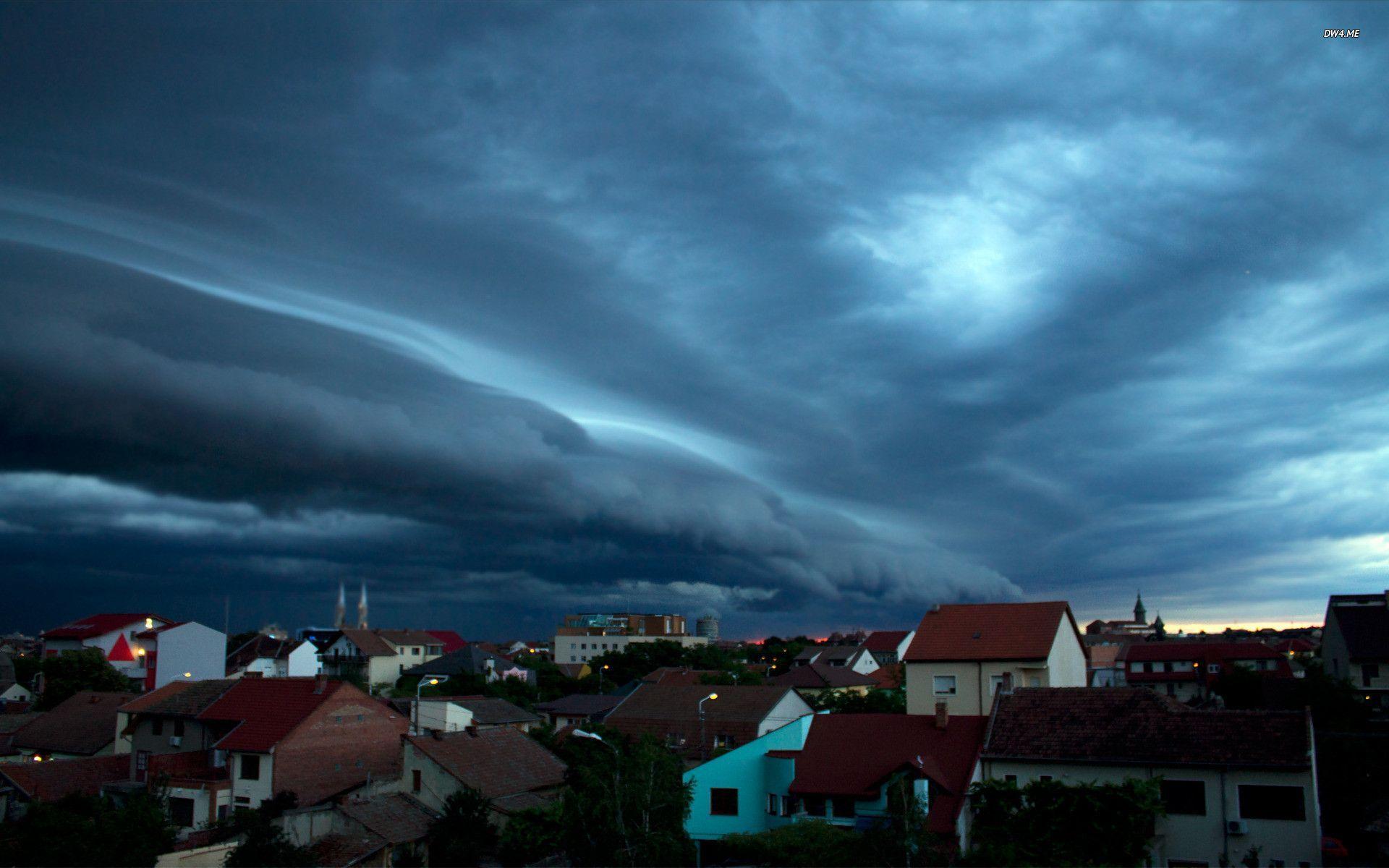 Storm clouds over Timisoara wallpaper