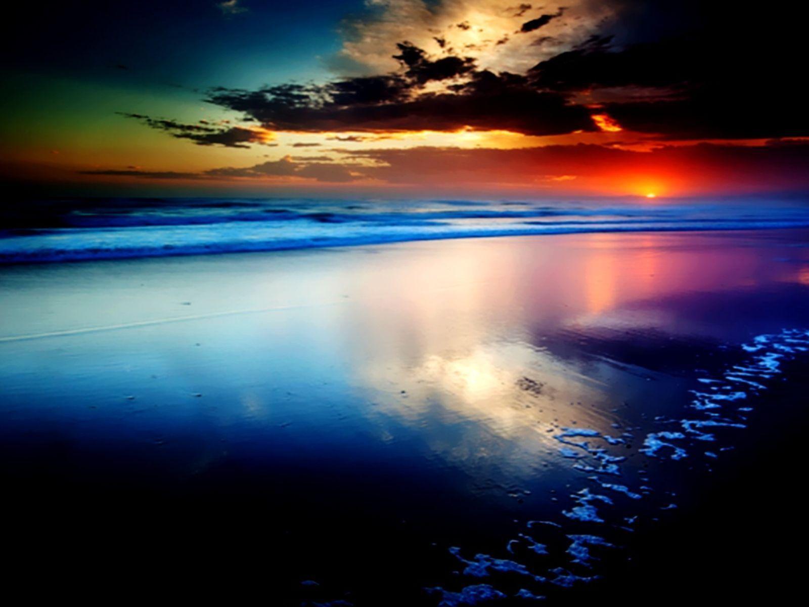 Cool Ocean Sunset wallpaper | 1366x768 | #26986 | Beautiful sunset  pictures, Sunset pictures, Ocean wallpaper