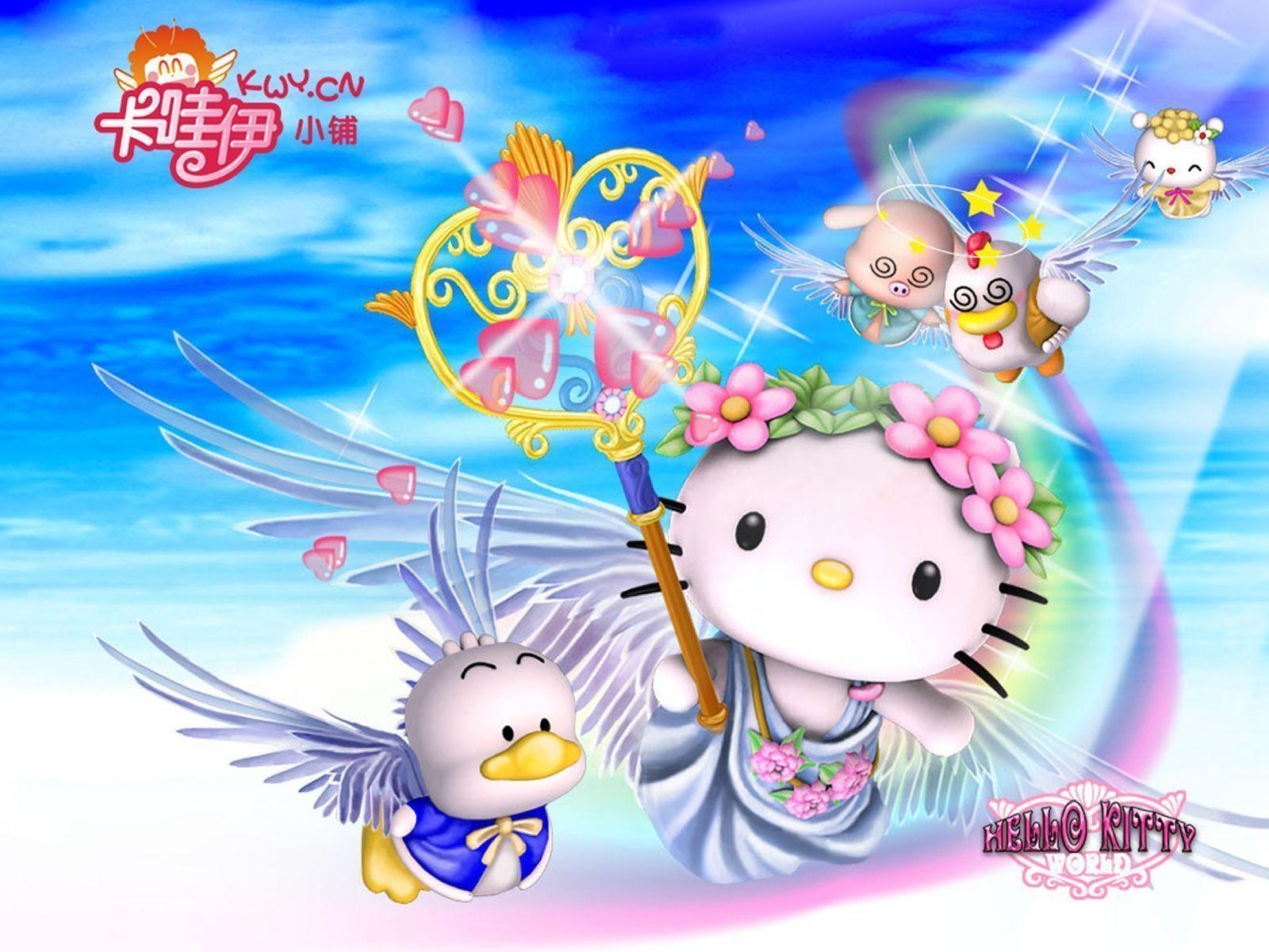 image For > Hello Kitty Blue Wallpaper