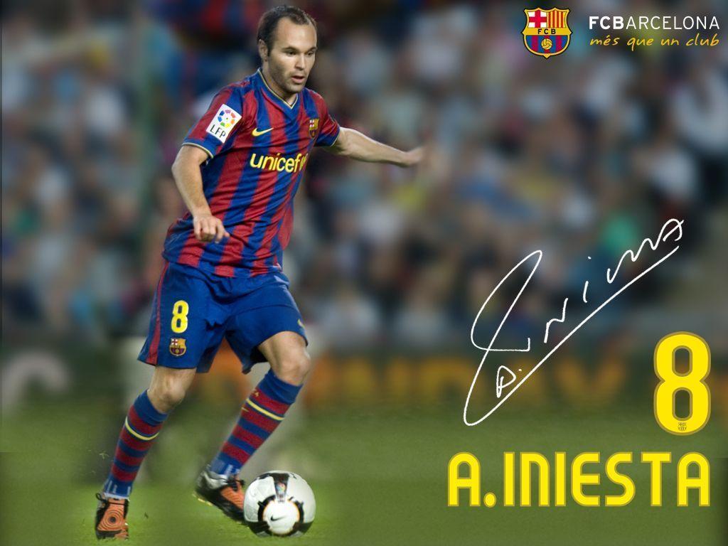 Download FC Barcelona Andrés Iniesta Wallpaper
