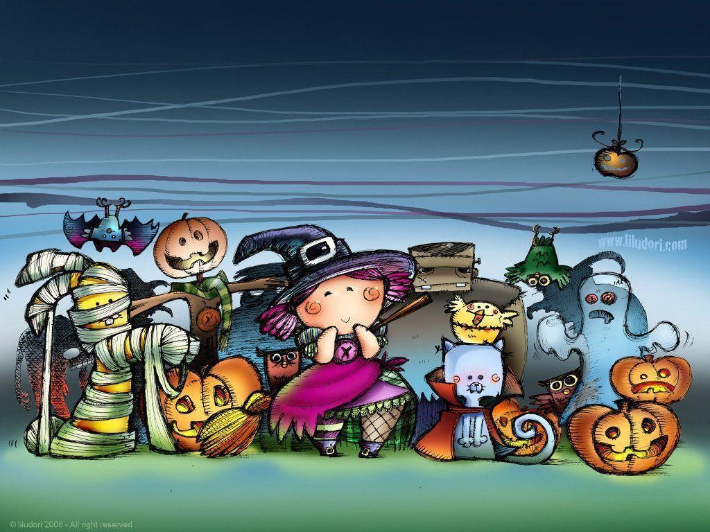 Wallpaper For > Cute Halloween Background