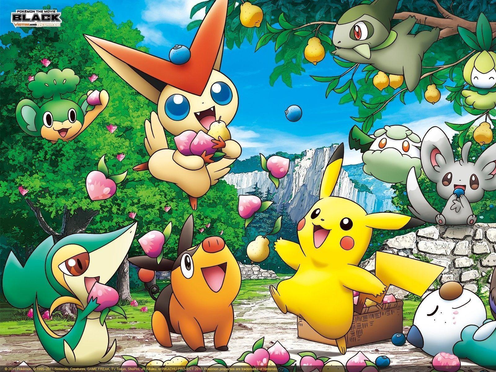 Download Pokemon Pikachu Tepig Oshawott Snivy Pansage Axew
