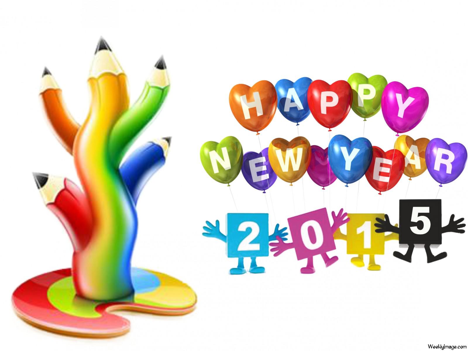 HD happy new year 2015 cartoon Wallpaper