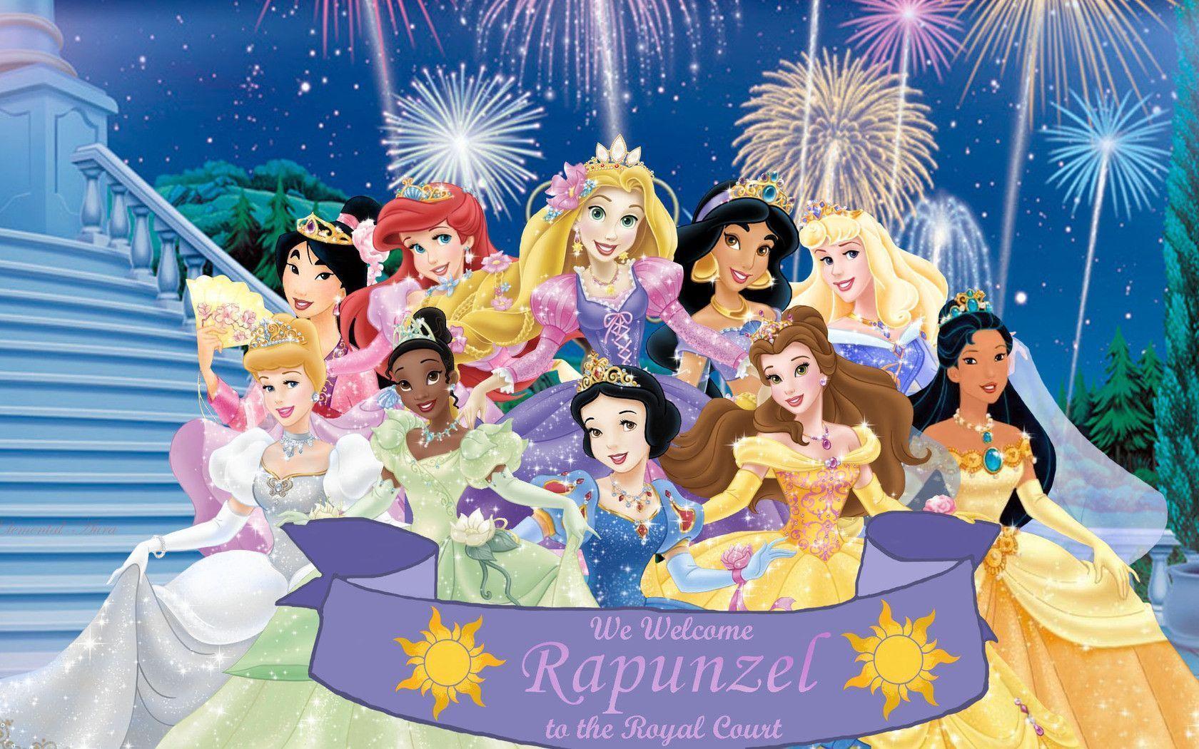 Download wallpaper Walt Disney, Princess, Beauty, court free