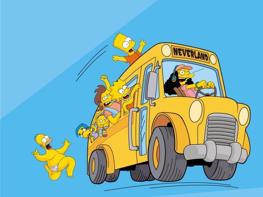 Simpsons In School Bus Wallpaper 1024×768 Simpsons Wallpaper