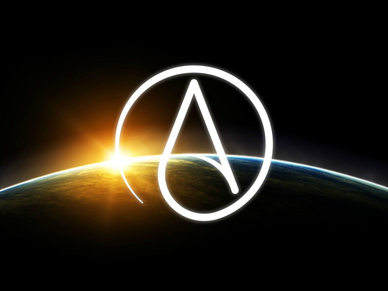 I love the r/atheism logo, so I made this wallpaper for you guys! : r/ atheism