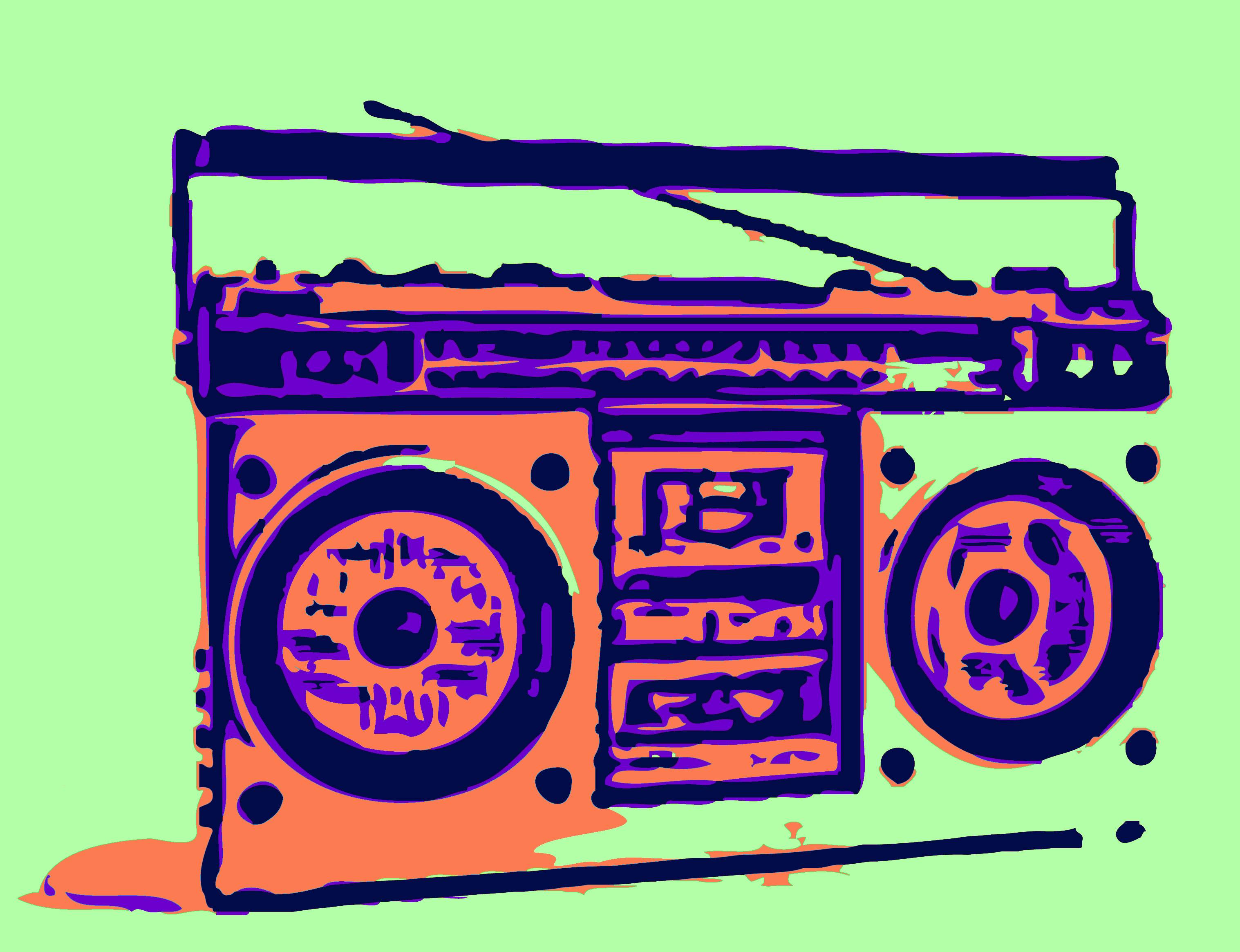 Cartoon Boombox Image & Picture