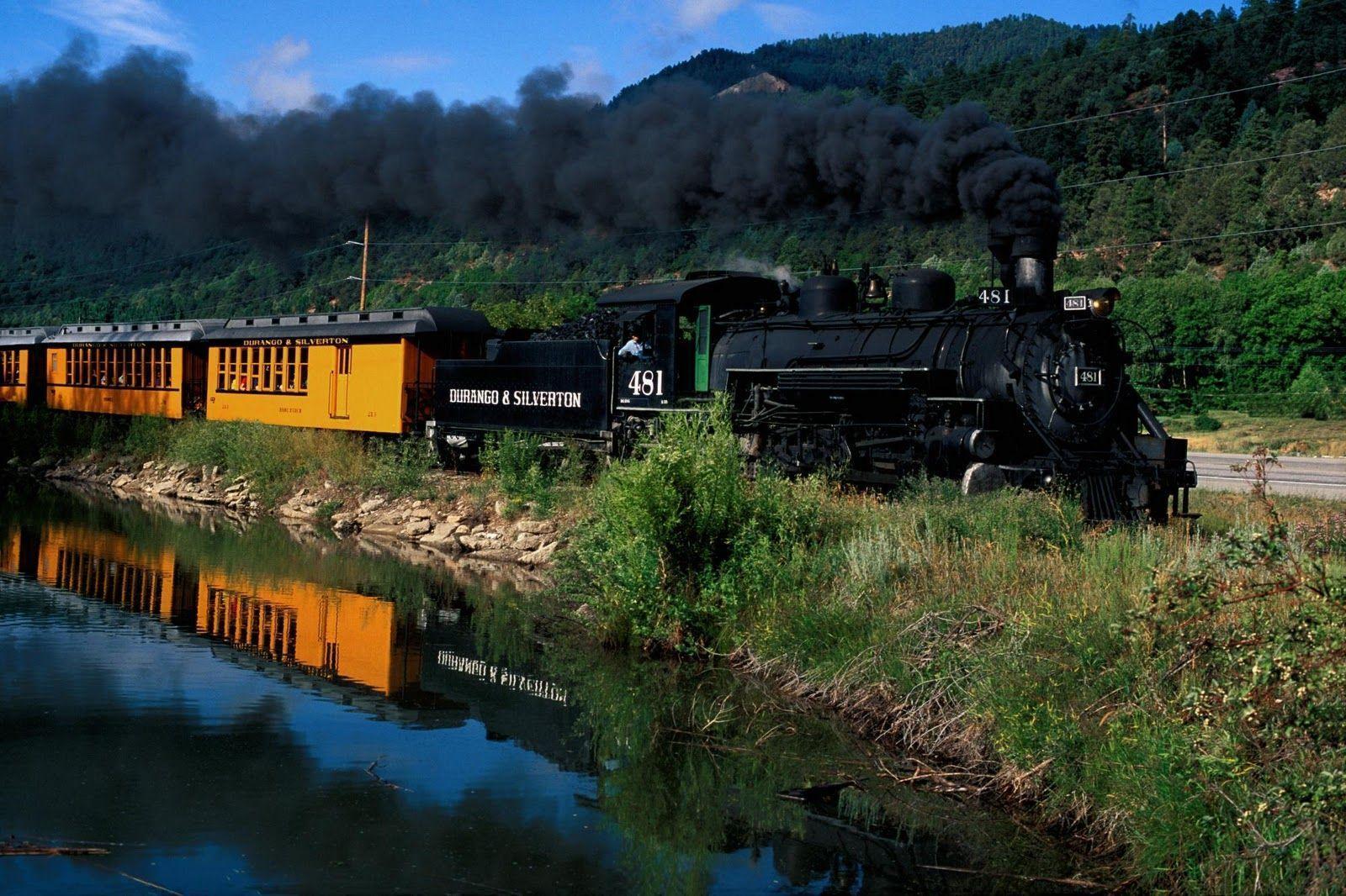 Steam Locomotive Train Near A River 8963 HD Wallpaper Picture
