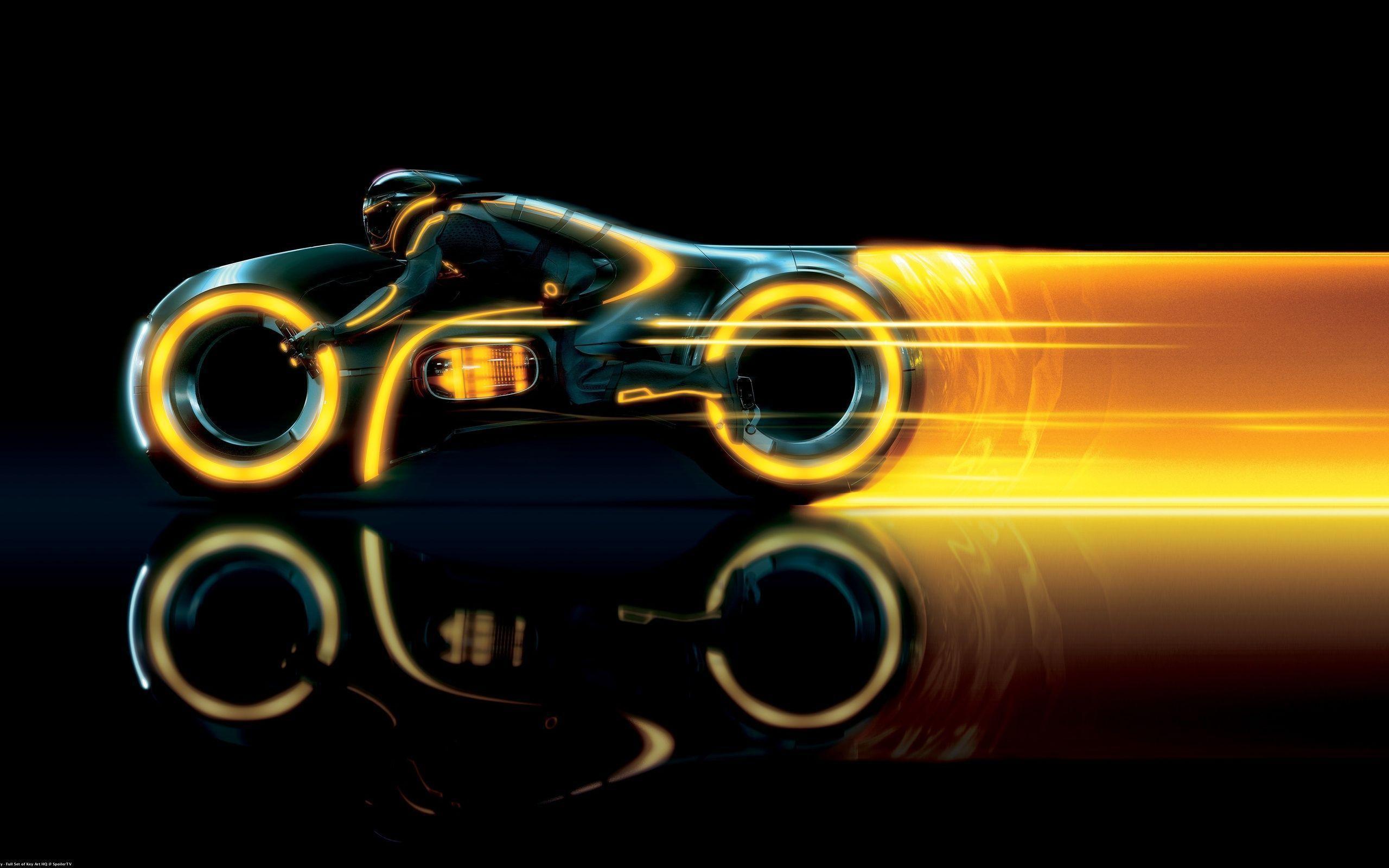 Tron legacy Wallpaper, tron, motorbike, bike, reflection photo
