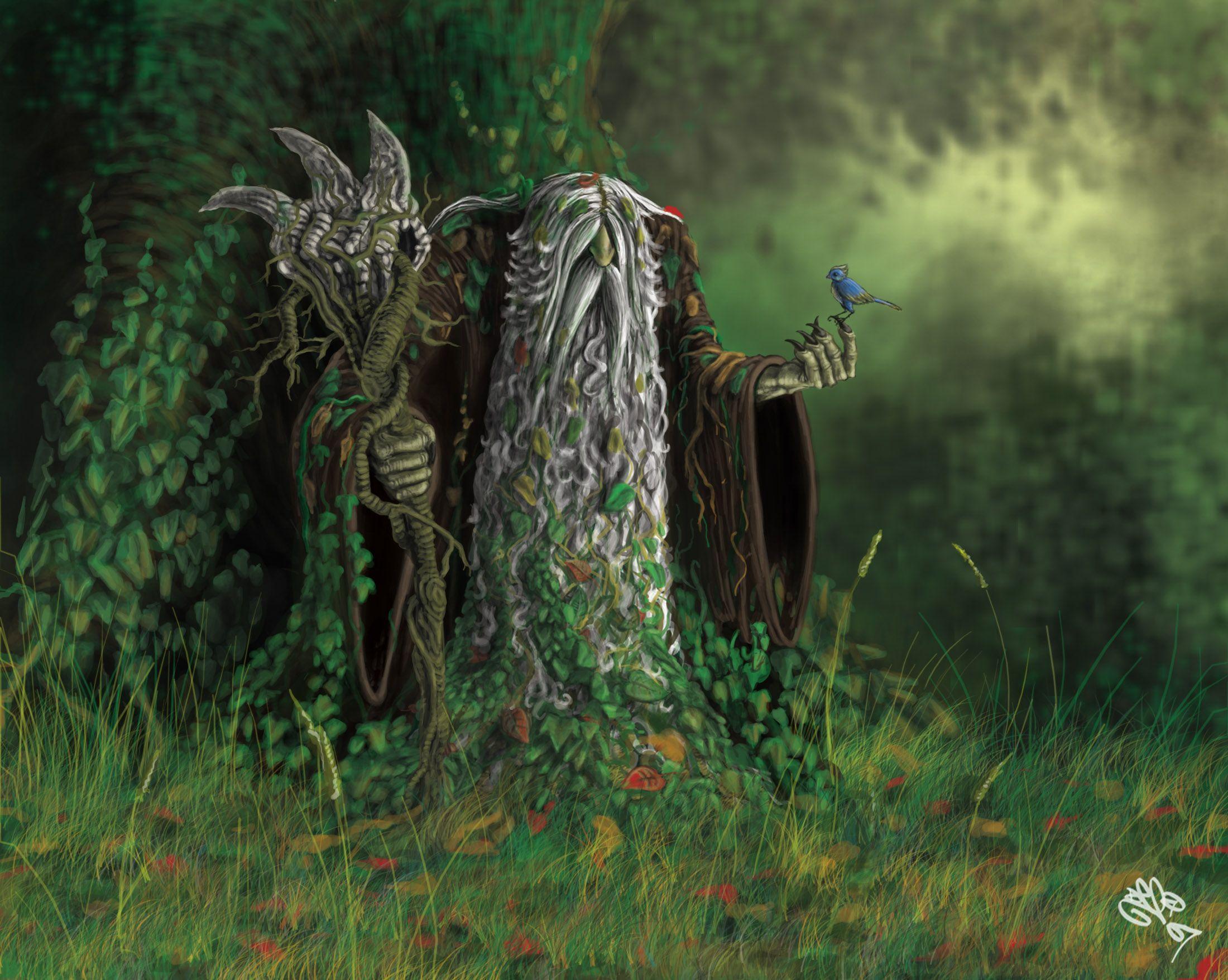 Old Druid Elves Forest Nature Pagan Nordic wallpapers #