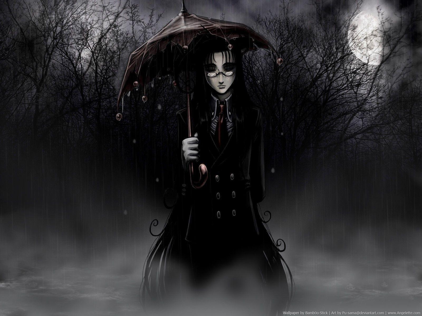 Anime Girl Gothic Dark Art Wallpaper