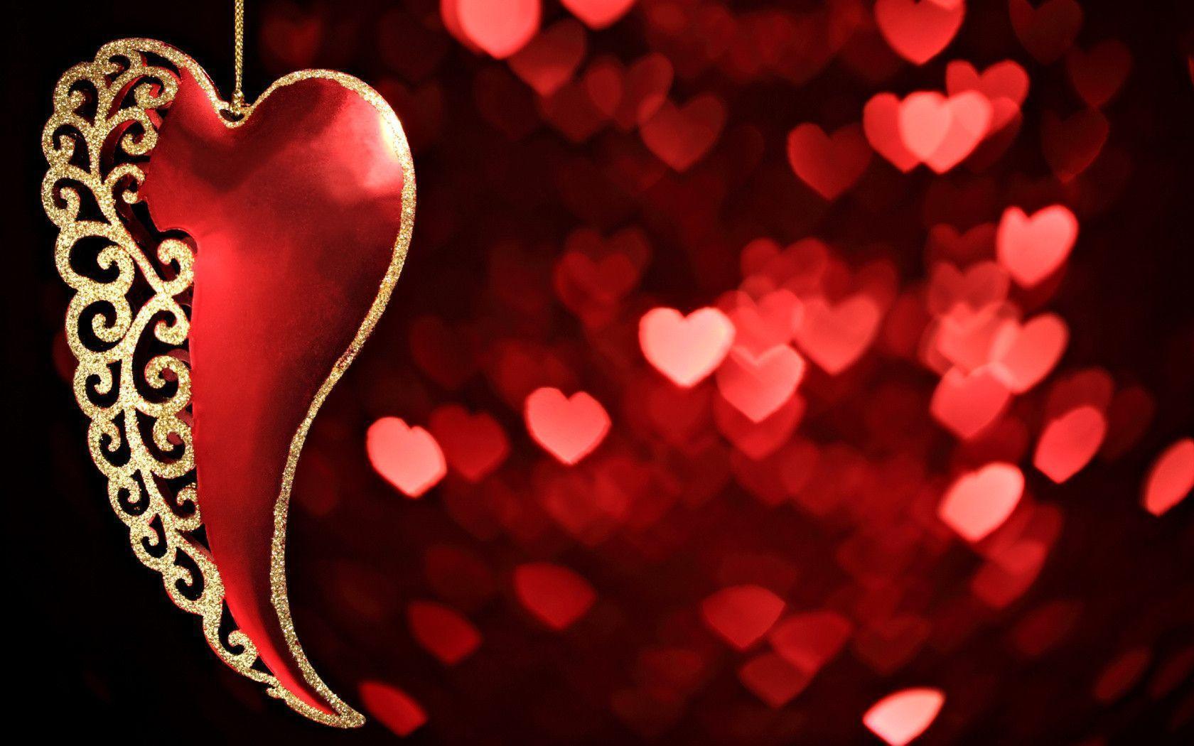 Valentine Hearts All Over HD wallpaper « HD Wallpaper