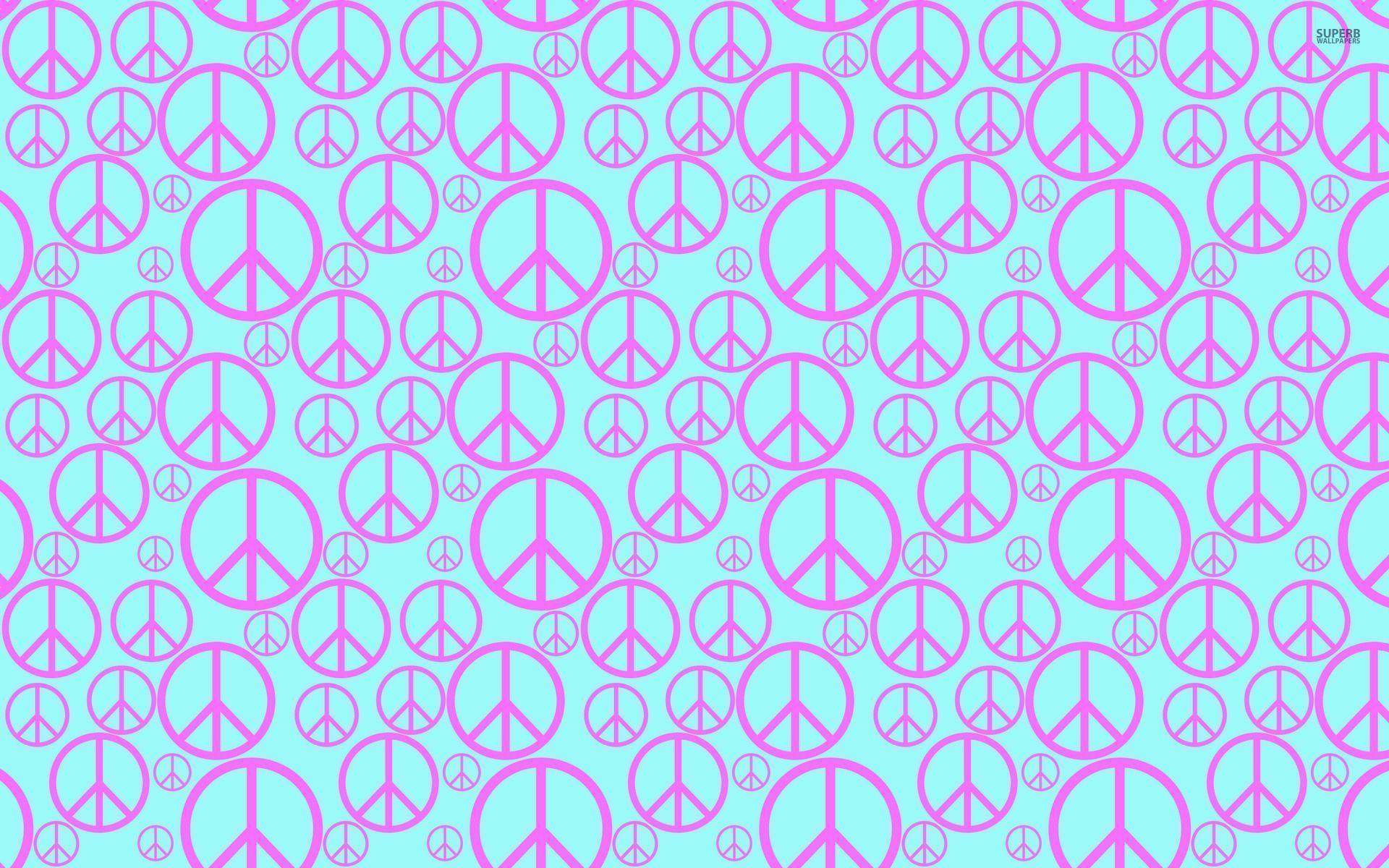 Logos For > Blue Peace Sign Wallpaper