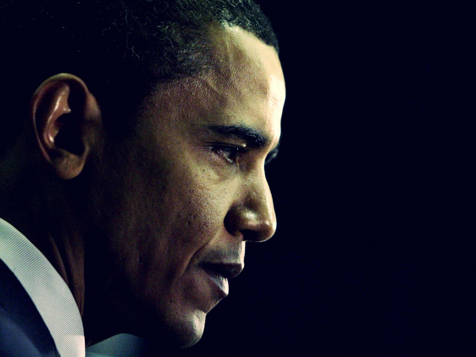 Barack Obama profile. HD Background Wallpaper