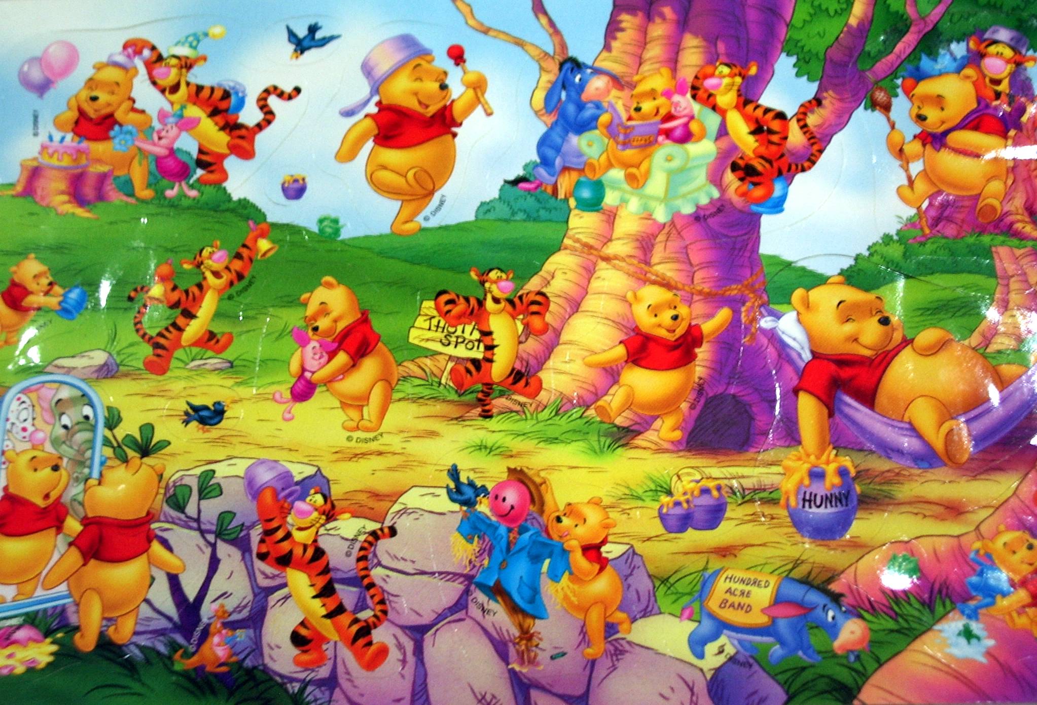 Wallpaper of winnie the pooh Stock Free Image