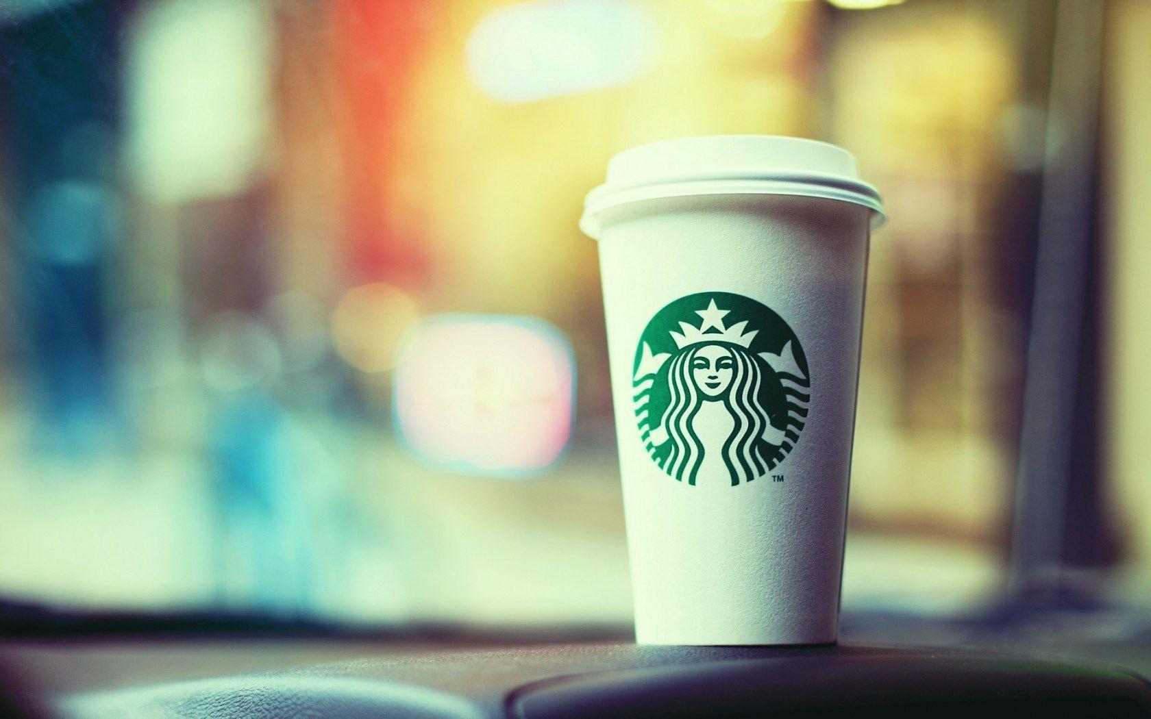Starbucks Cup Mood Bokeh HD Wallpaper